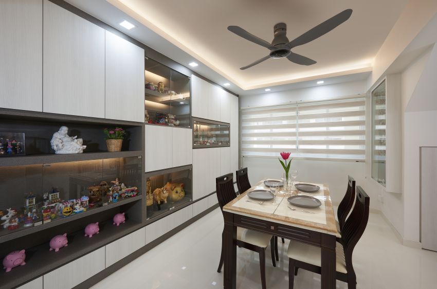 Contemporary Design - Dining Room - HDB Executive Apartment - Design by AC Vision Design Pte Ltd