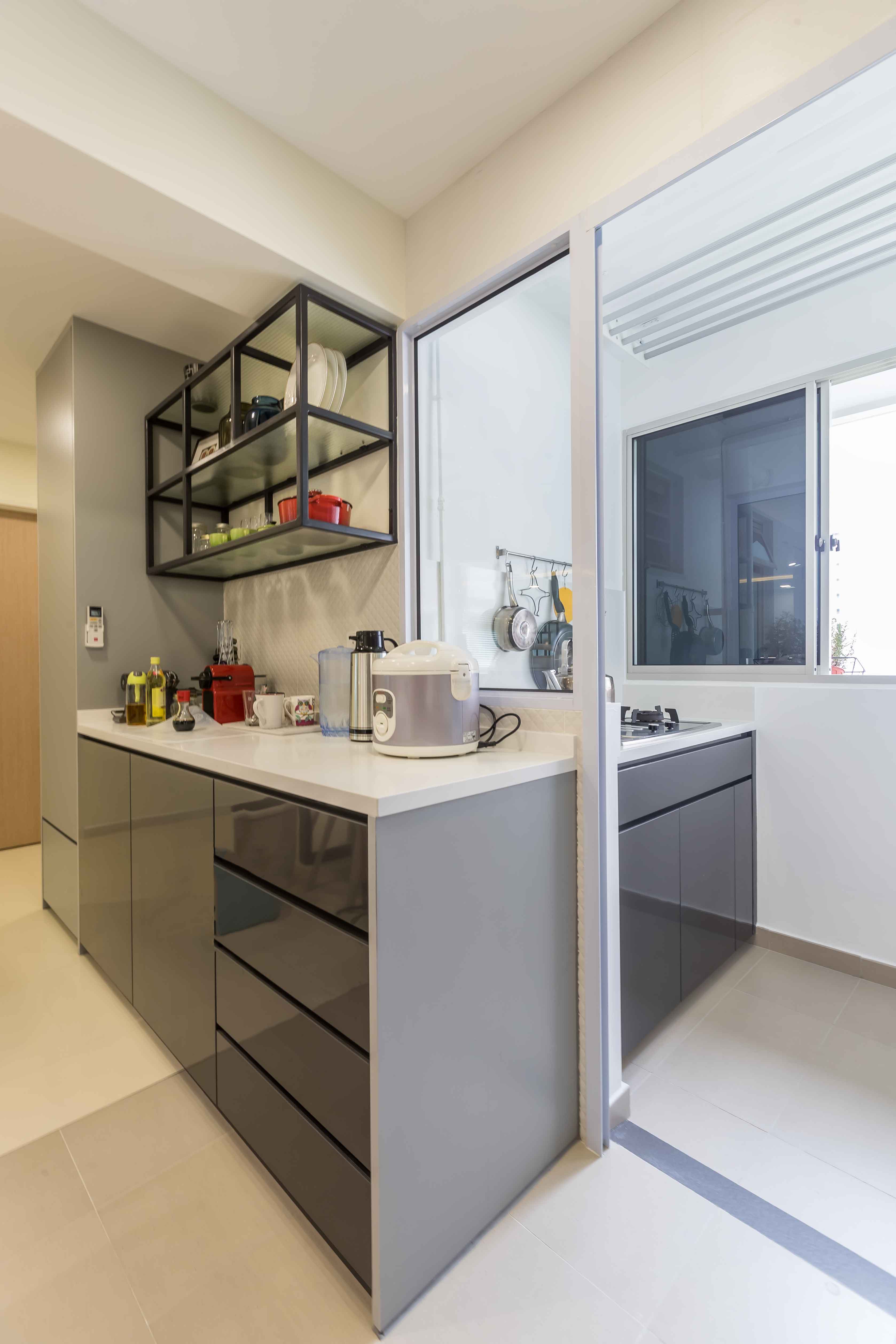 Modern Design - Kitchen - HDB 4 Room - Design by Albedo Design Pte Ltd