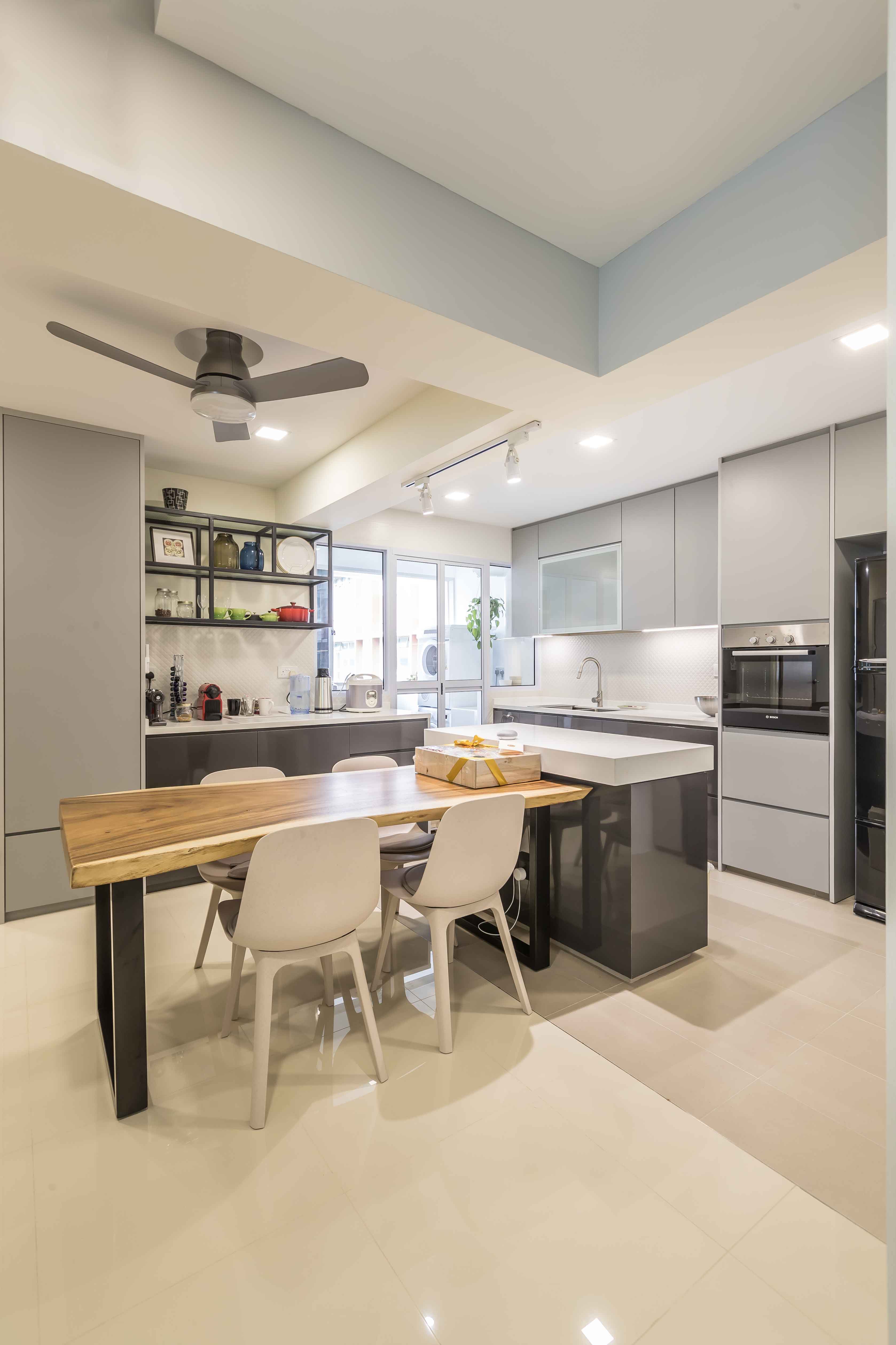 Modern Design - Dining Room - HDB 4 Room - Design by Albedo Design Pte Ltd