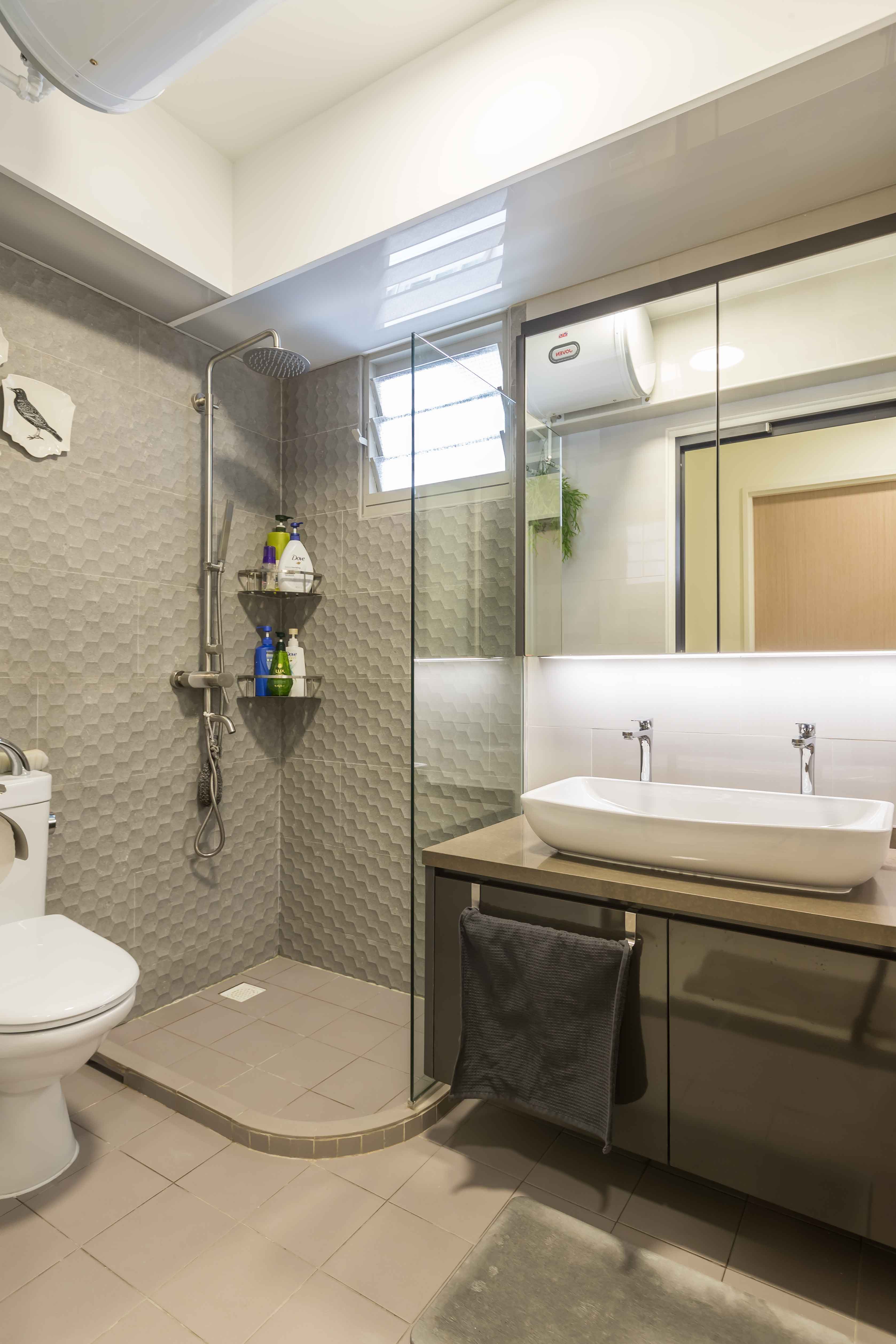 Modern Design - Bathroom - HDB 4 Room - Design by Albedo Design Pte Ltd