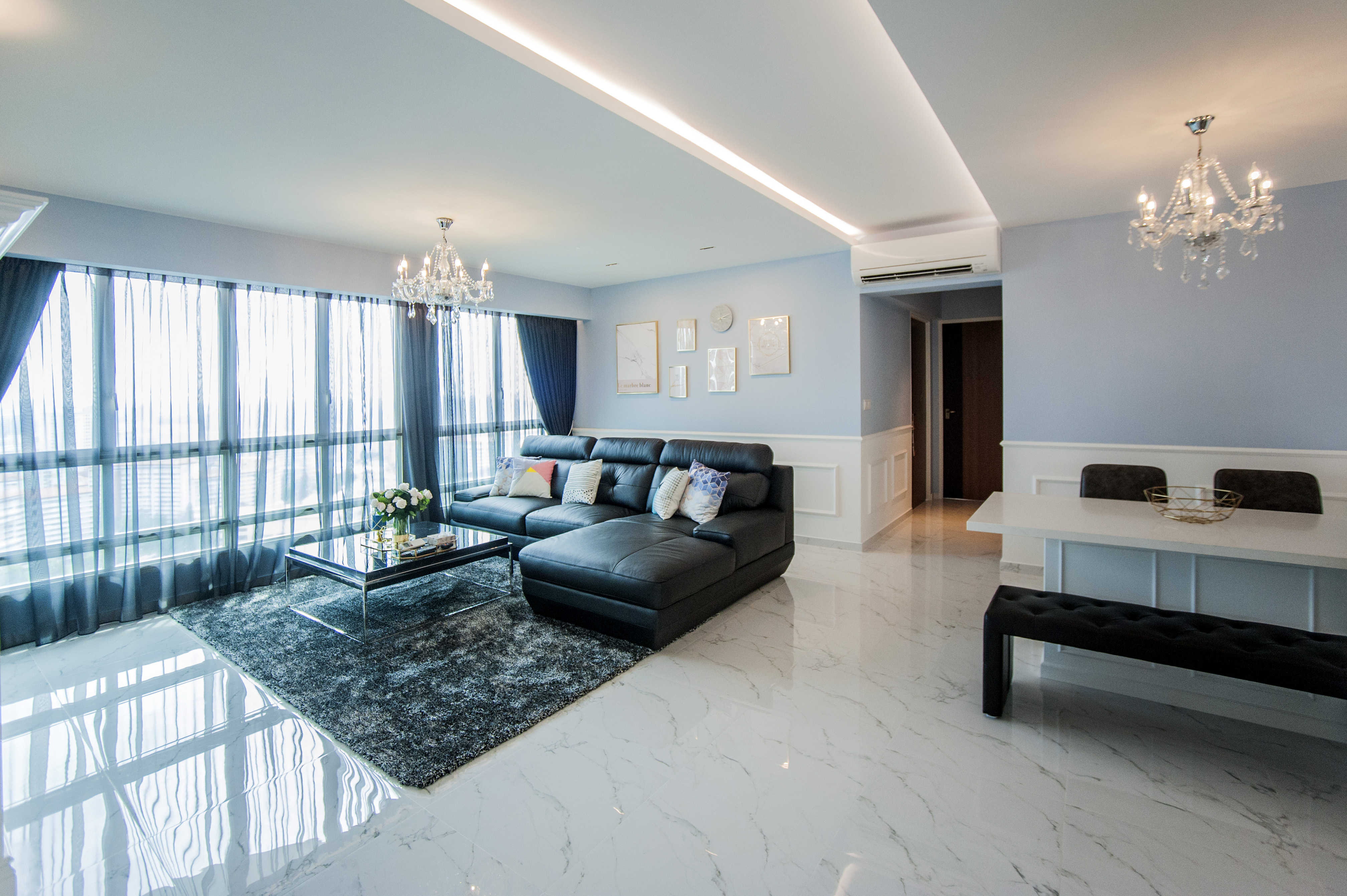 Modern, Victorian Design - Living Room - Condominium - Design by Albedo Design Pte Ltd