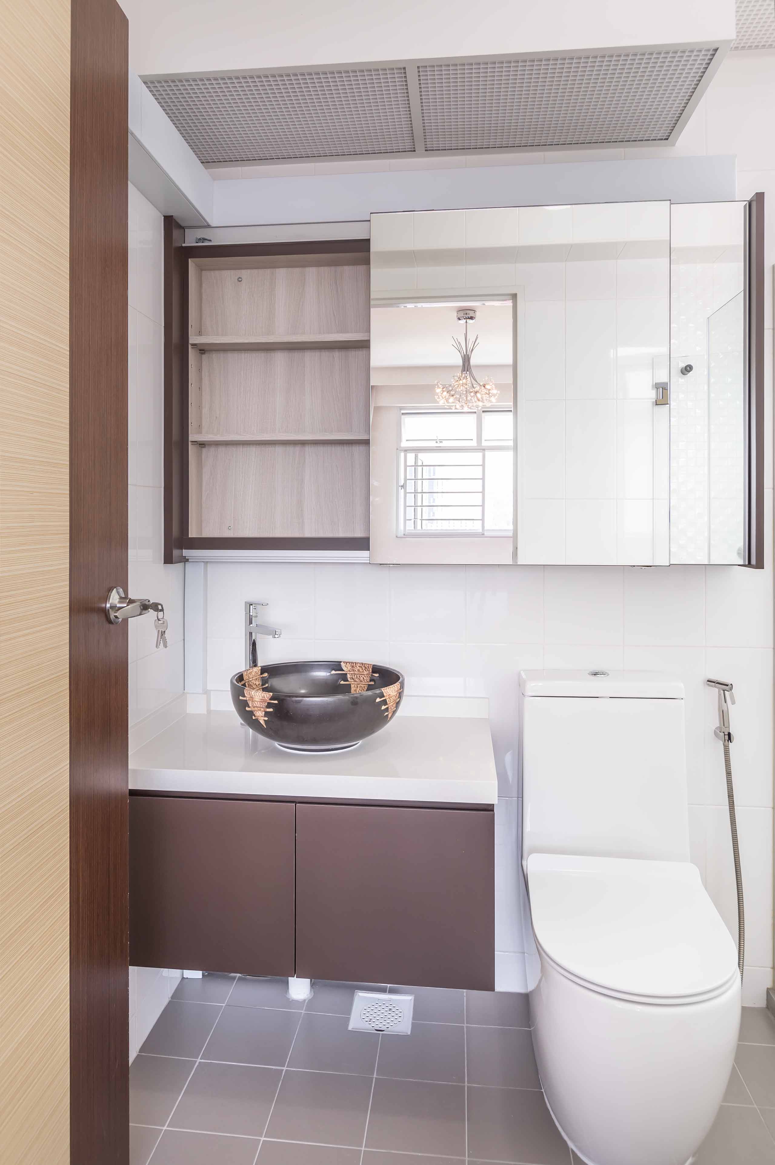 Contemporary, Modern Design - Bathroom - HDB 4 Room - Design by Albedo Design Pte Ltd