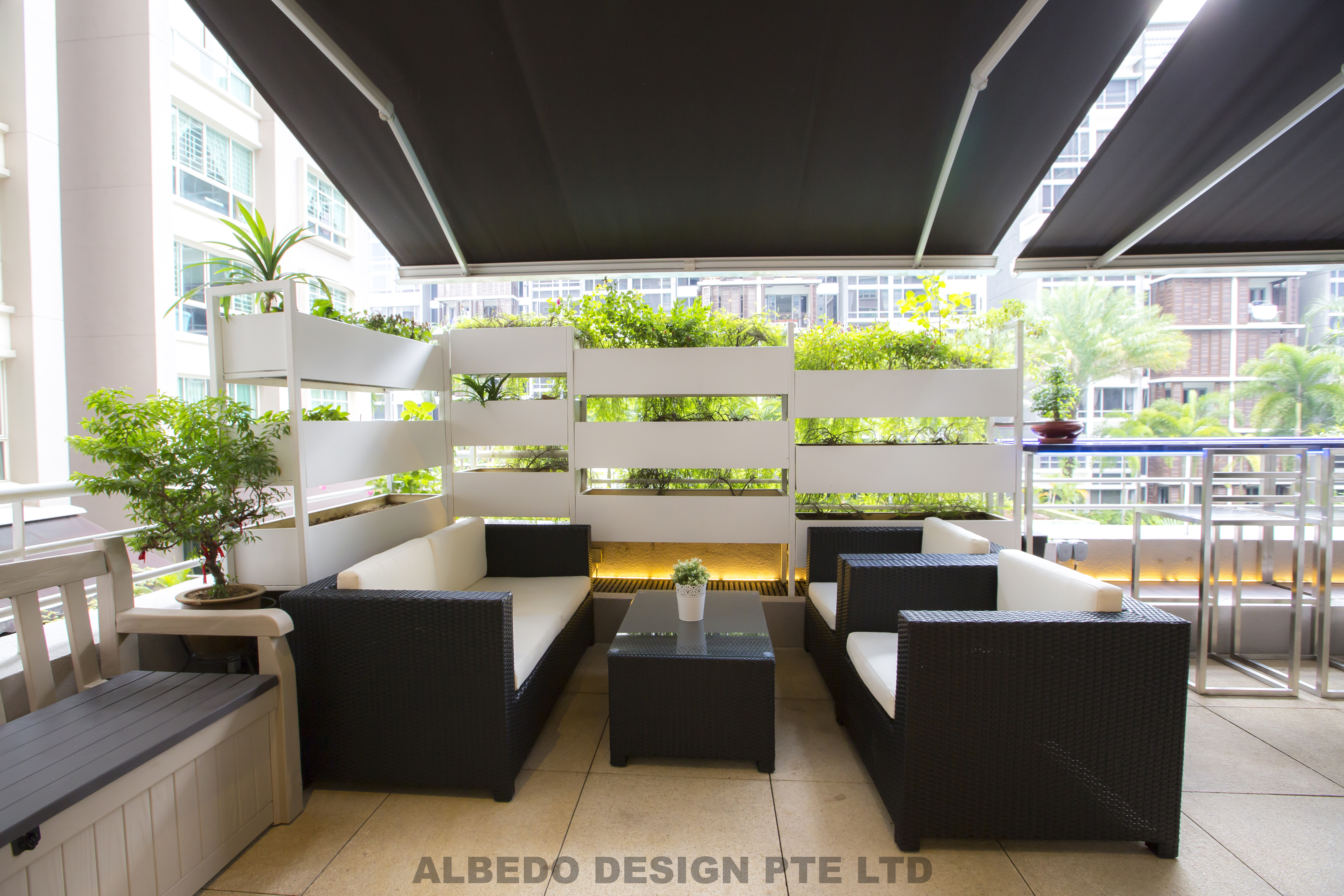 Contemporary, Minimalist, Modern Design - Balcony - Condominium - Design by Albedo Design Pte Ltd