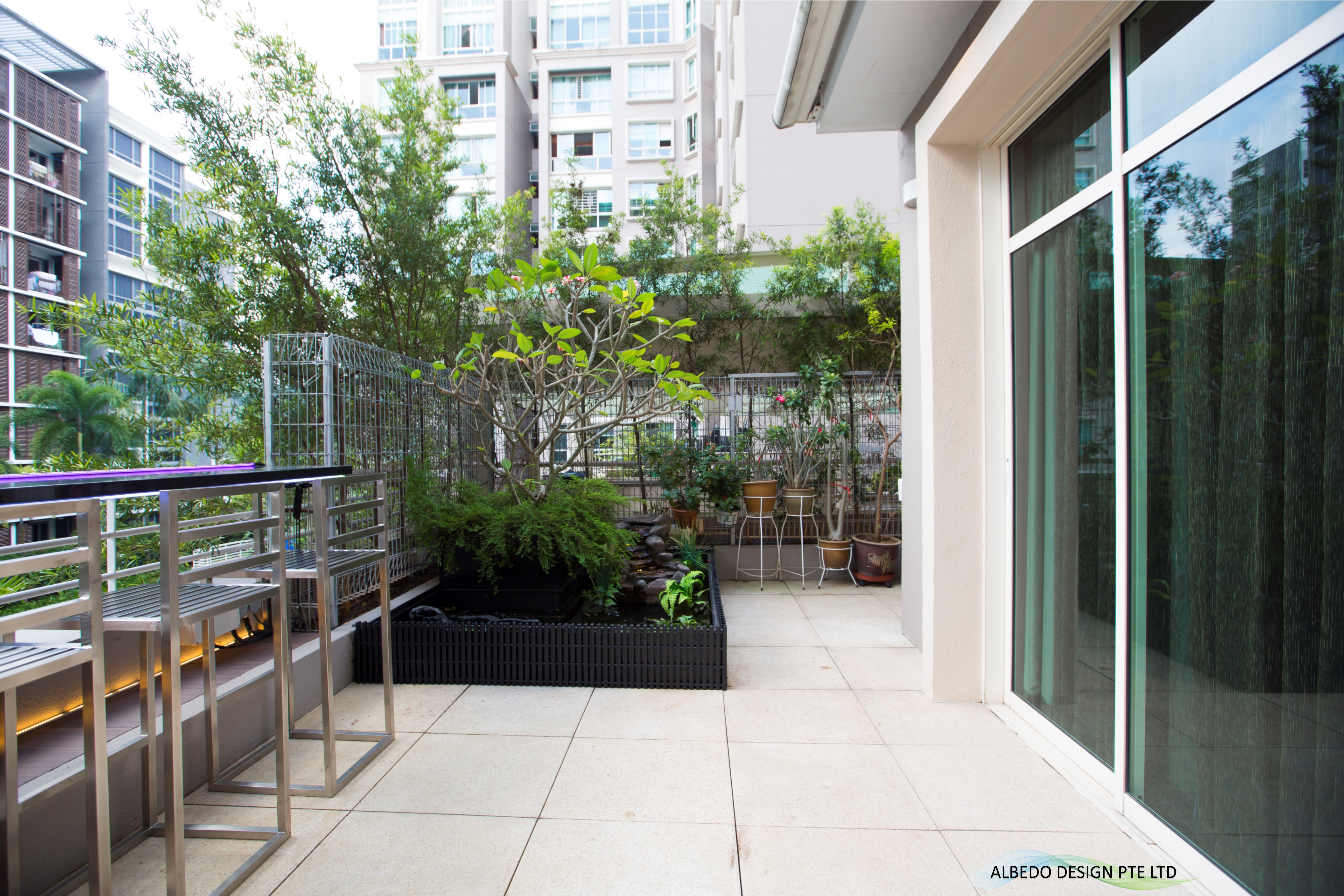 Contemporary, Minimalist, Modern Design - Balcony - Condominium - Design by Albedo Design Pte Ltd