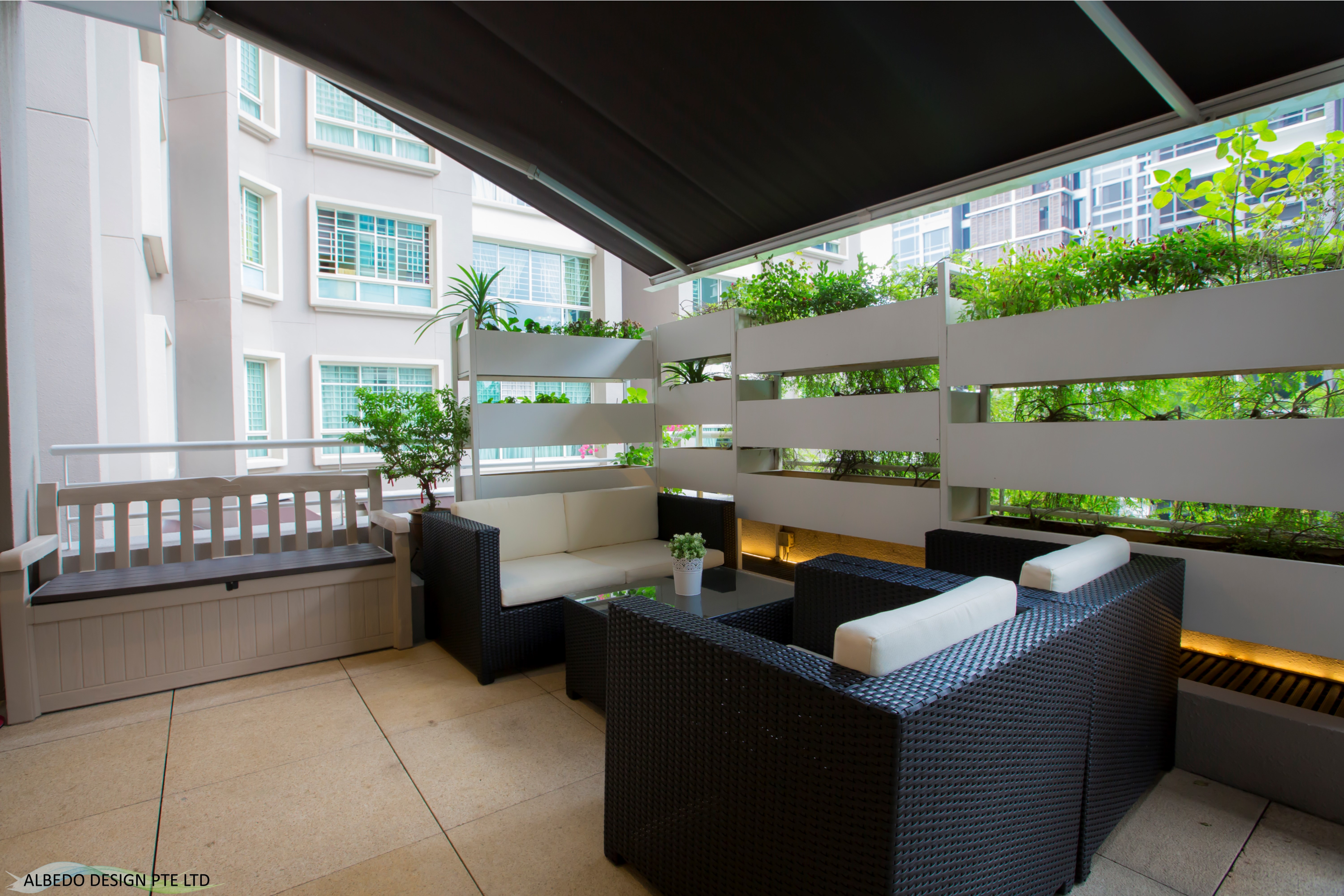 Contemporary, Minimalist, Modern Design - Balcony - Condominium - Design by Albedo Design Pte Ltd