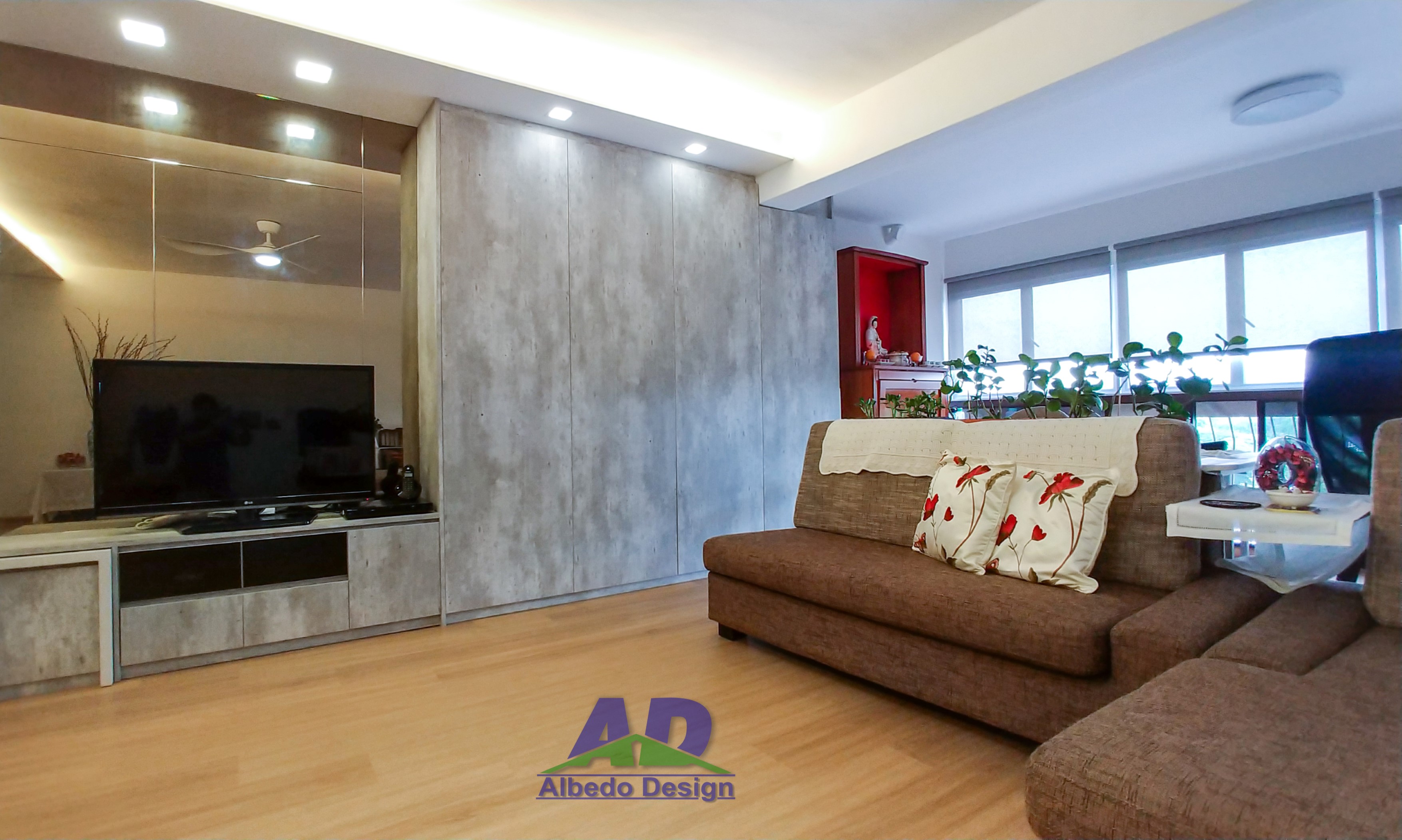 Minimalist, Modern Design - Living Room - Condominium - Design by Albedo Design Pte Ltd