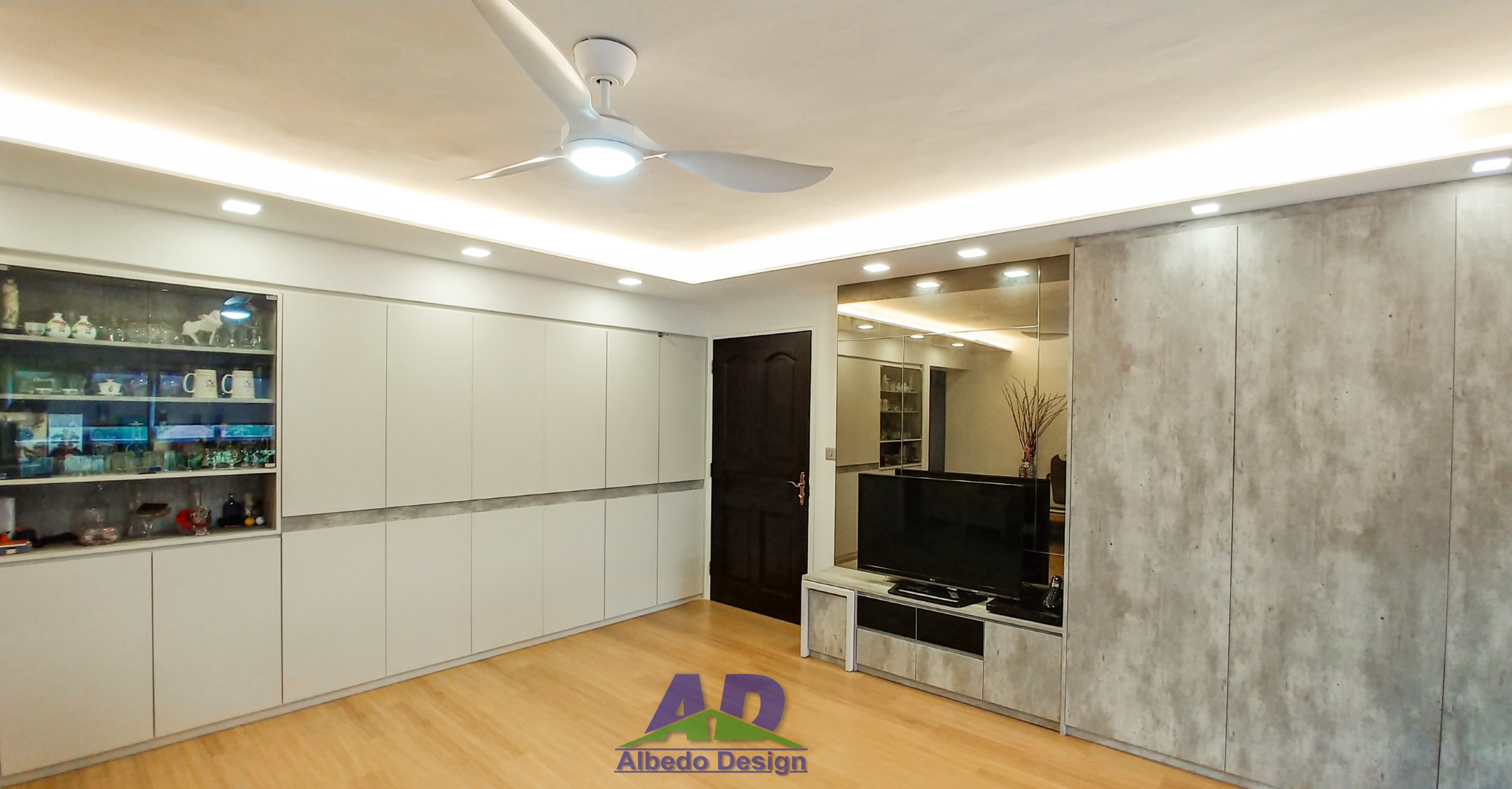 Minimalist, Modern Design - Living Room - Condominium - Design by Albedo Design Pte Ltd