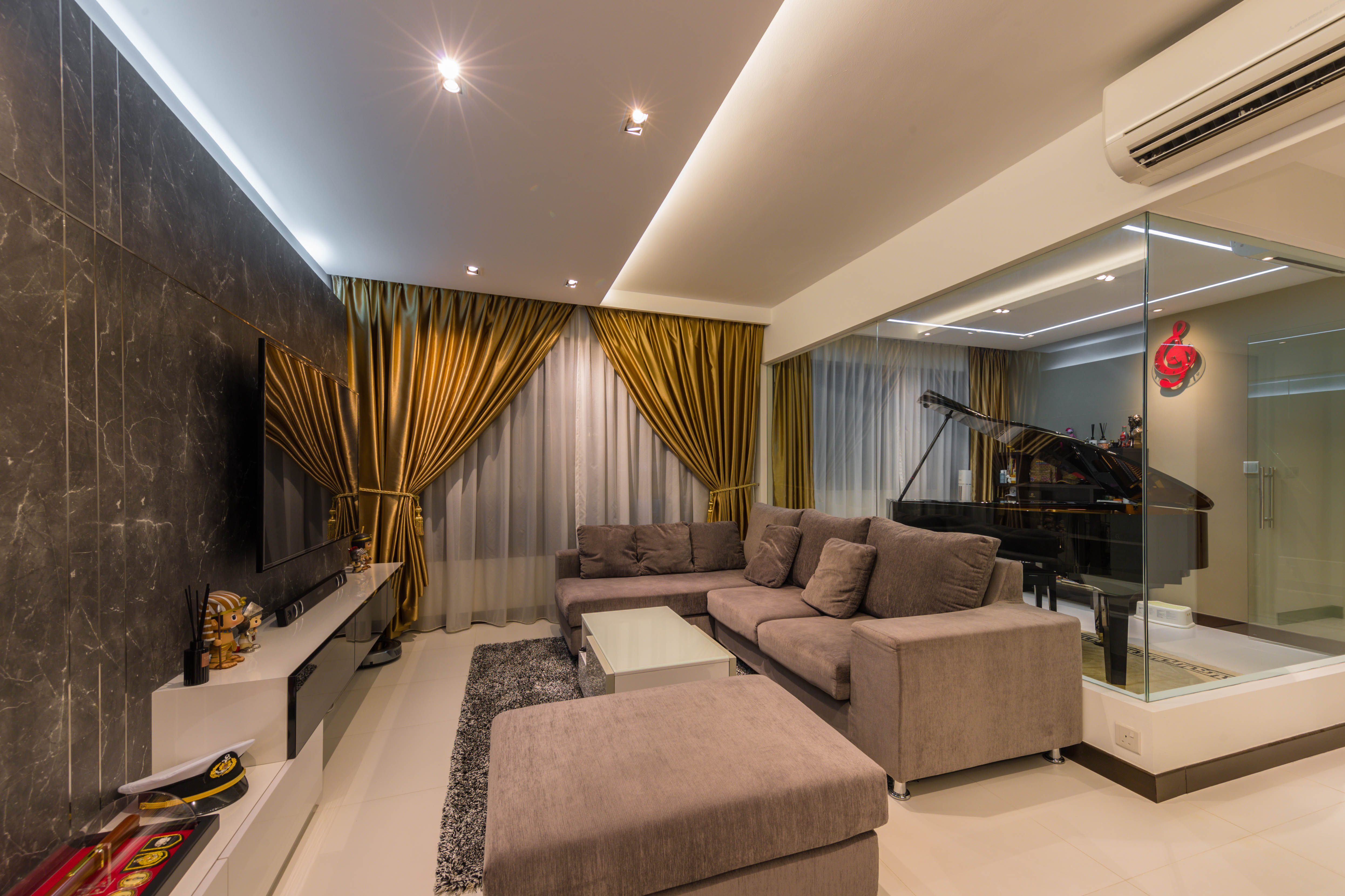 Contemporary, Modern Design - Living Room - HDB 4 Room - Design by All About Designs Pte Ltd