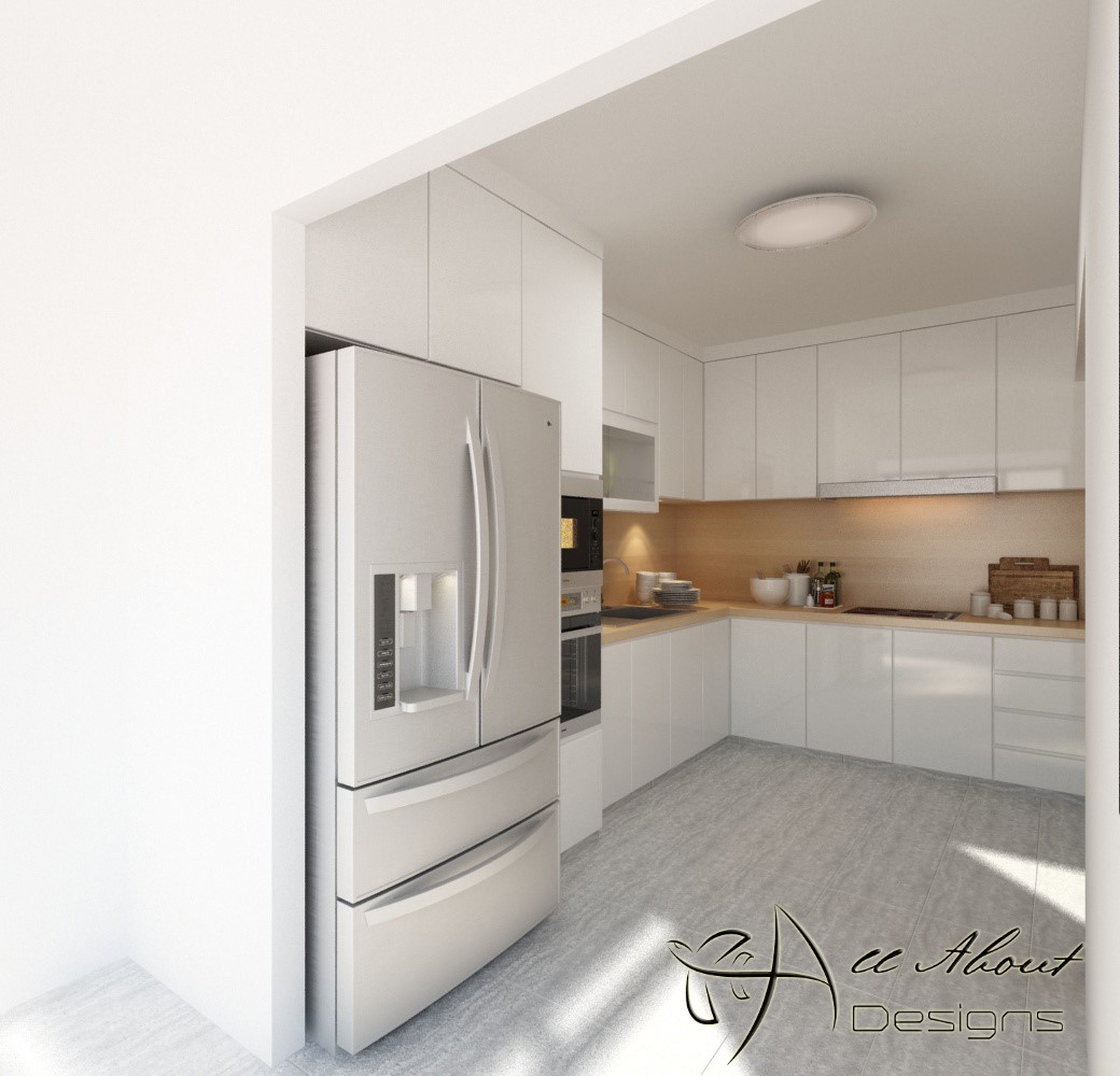 Contemporary, Modern Design - Kitchen - HDB 5 Room - Design by All About Designs Pte Ltd