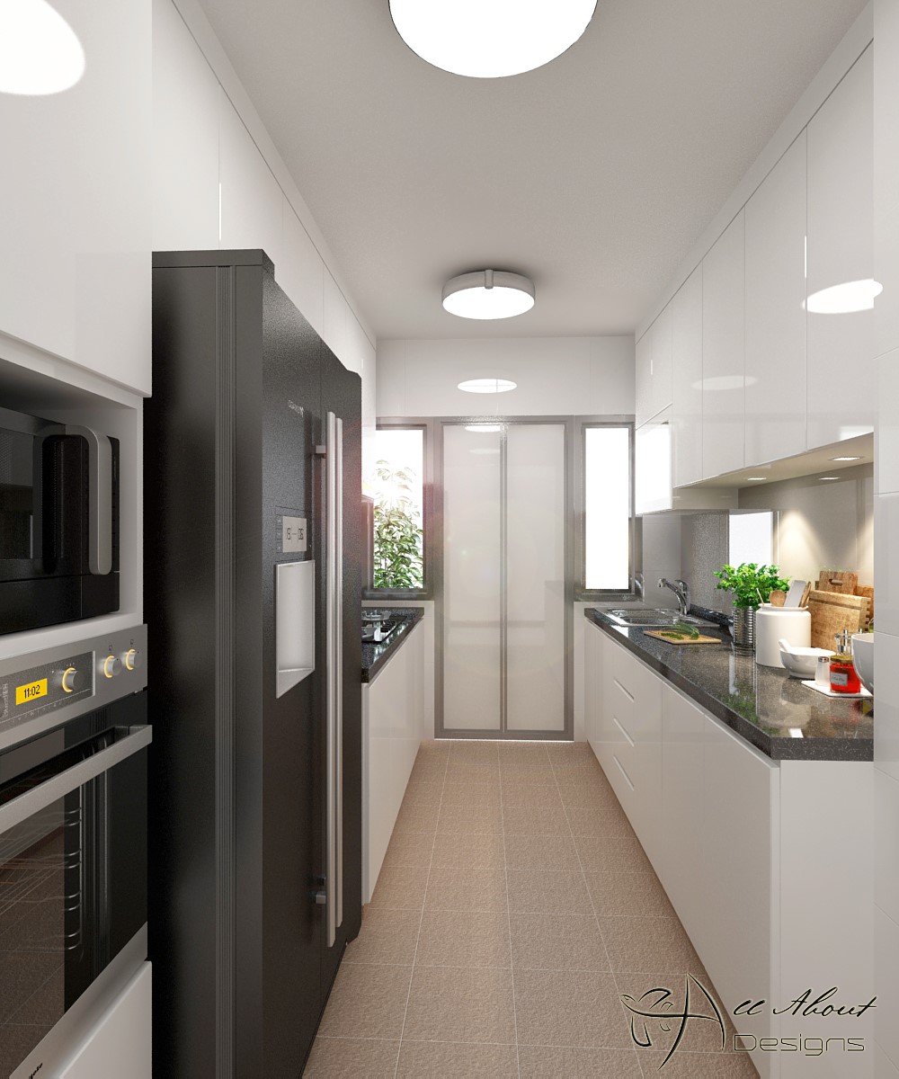 Contemporary, Minimalist, Modern Design - Kitchen - HDB 4 Room - Design by All About Designs Pte Ltd