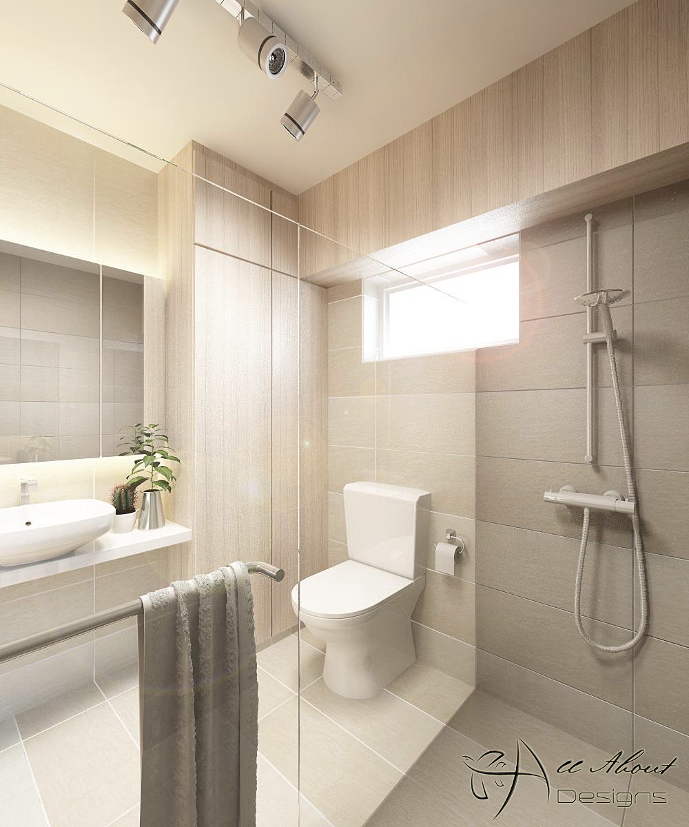 Contemporary, Minimalist, Scandinavian Design - Bathroom - HDB 5 Room - Design by All About Designs Pte Ltd