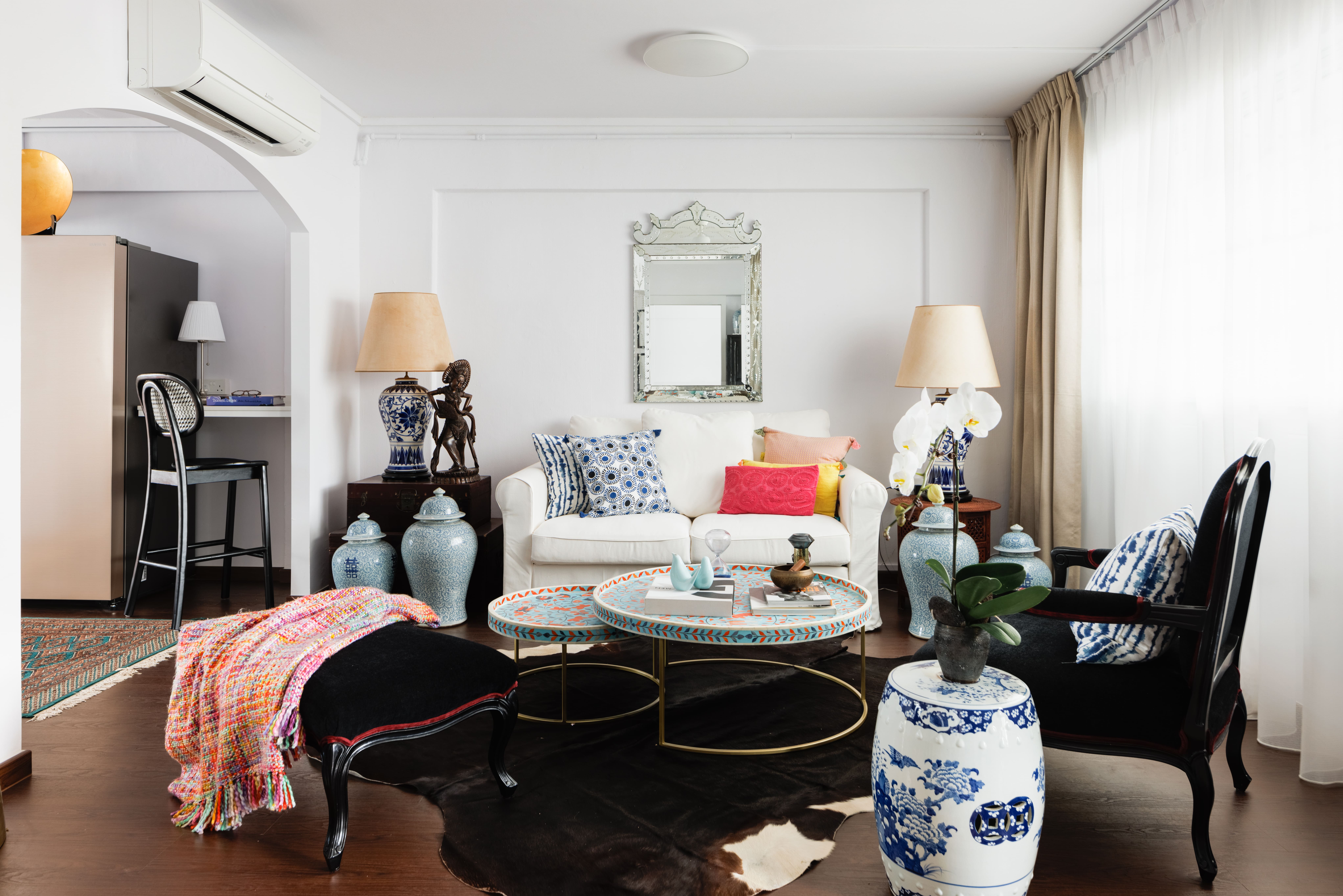 Oriental Design - Living Room - HDB 5 Room - Design by Apex Studios Pte Ltd