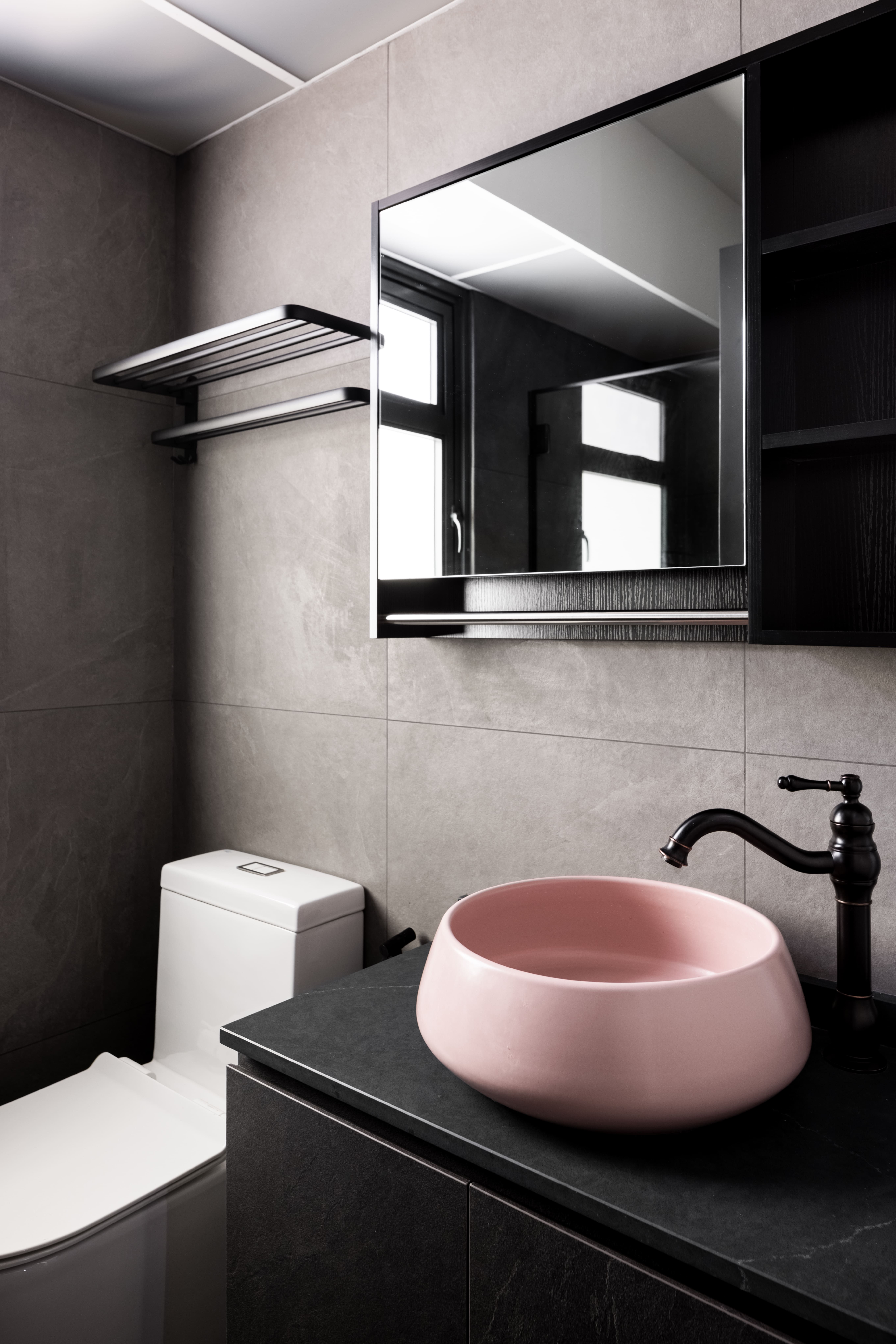 Contemporary Design - Bathroom - HDB 3 Room - Design by Apex Studios Pte Ltd