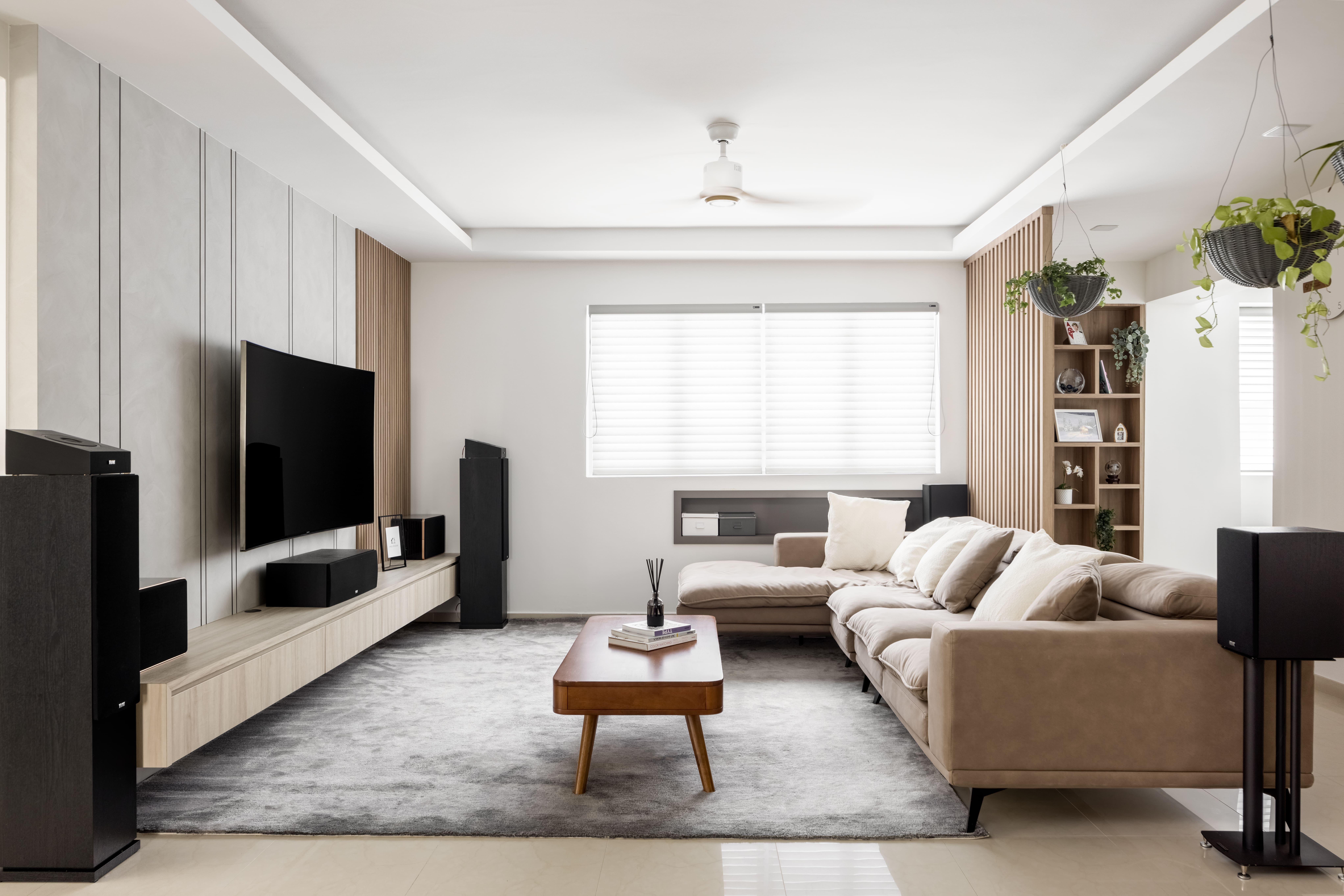 Contemporary Design - Living Room - HDB 4 Room - Design by Apex Studios Pte Ltd