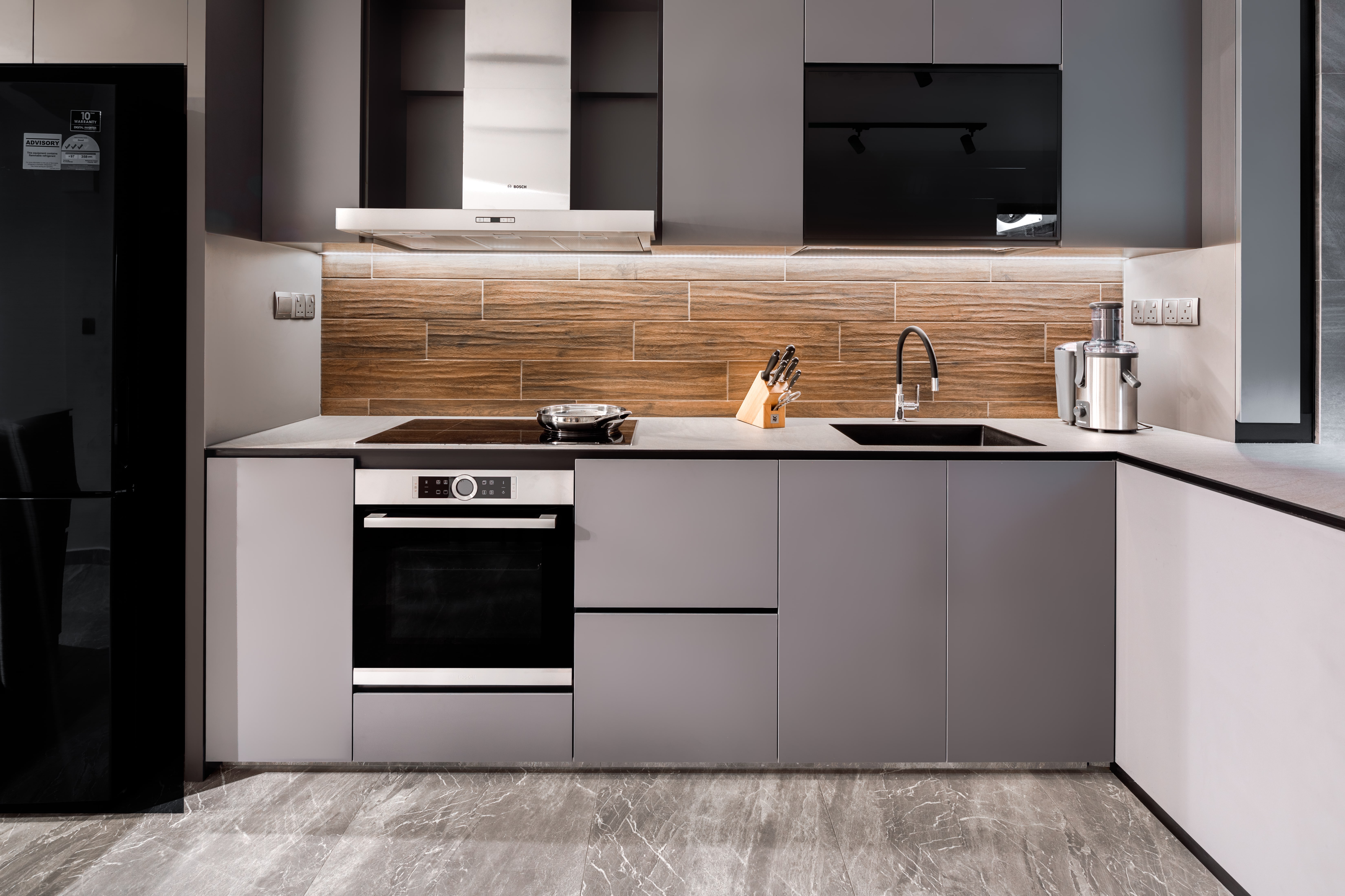 Contemporary, Industrial Design - Kitchen - HDB 3 Room - Design by Apex Studios Pte Ltd
