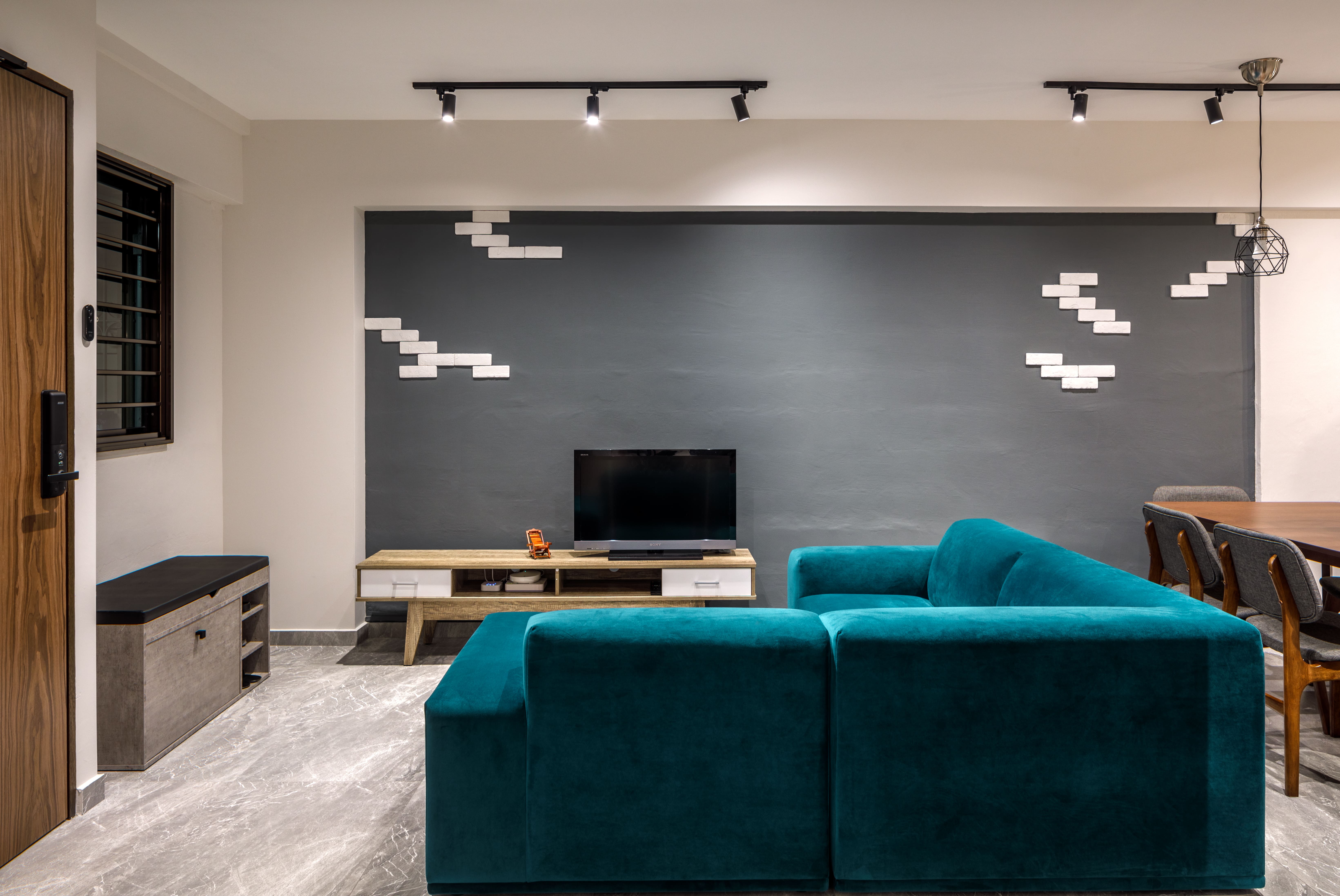 Contemporary, Industrial Design - Living Room - HDB 3 Room - Design by Apex Studios Pte Ltd