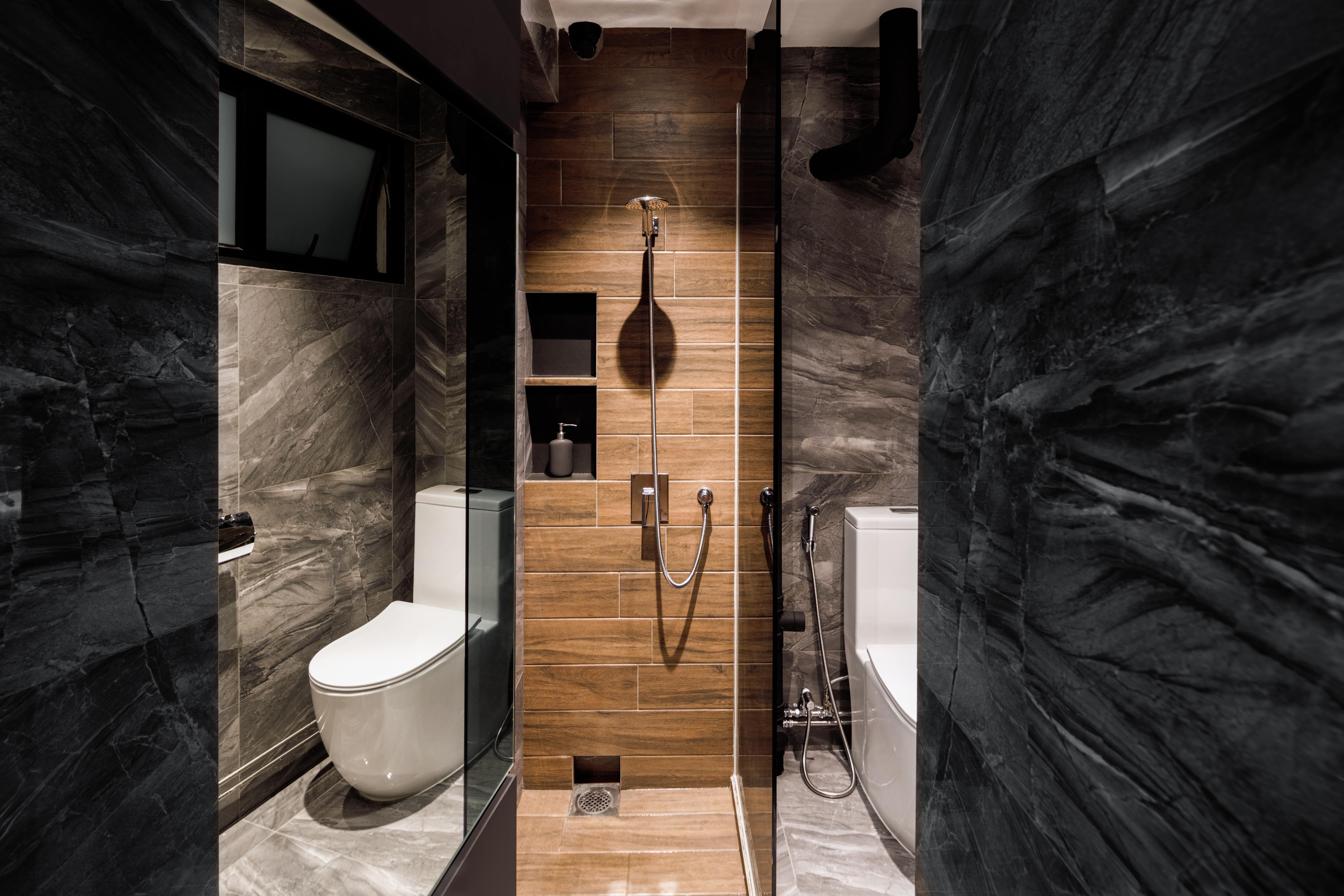 Contemporary, Industrial Design - Bathroom - HDB 3 Room - Design by Apex Studios Pte Ltd