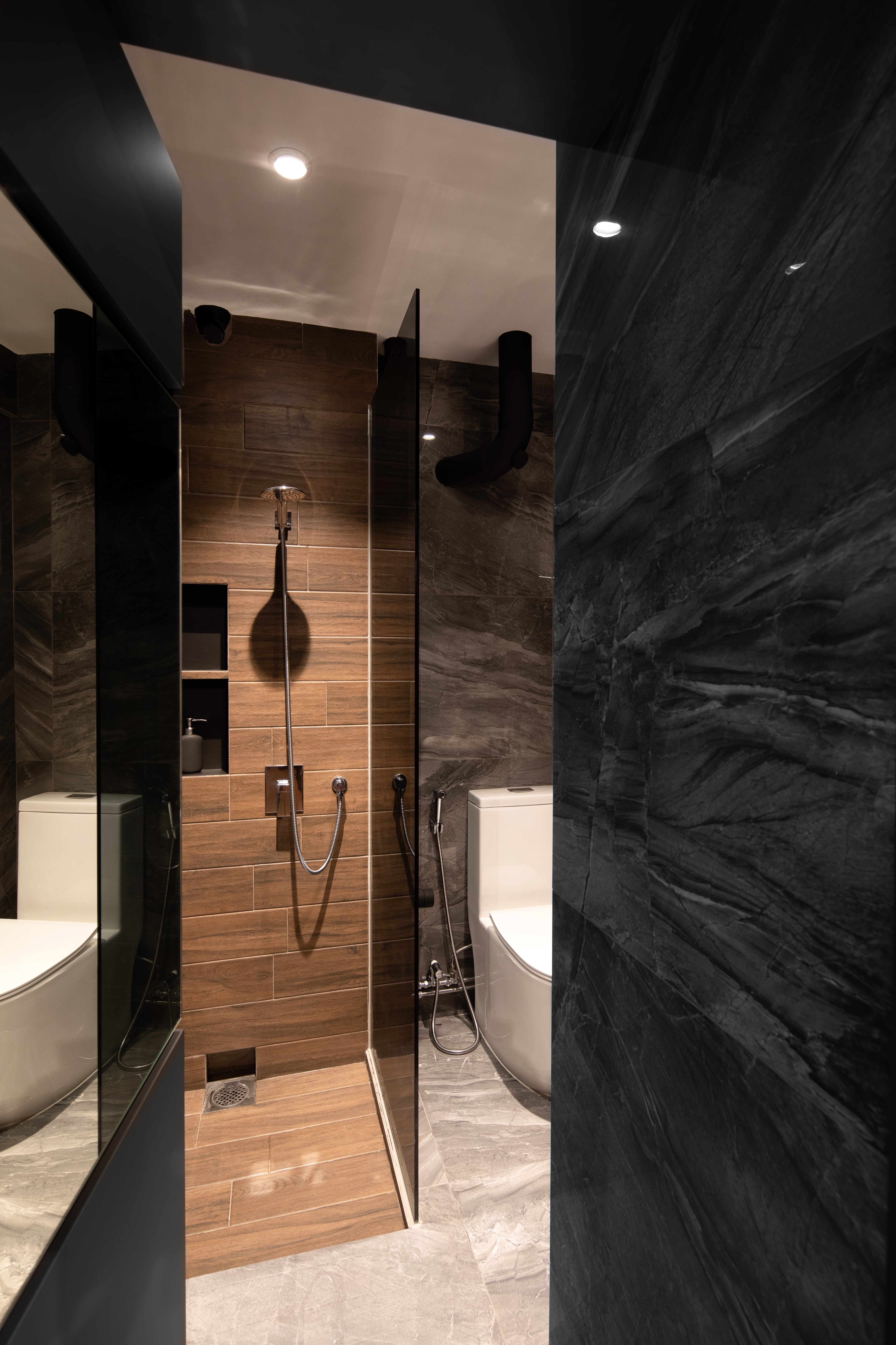 Contemporary, Industrial Design - Bathroom - HDB 3 Room - Design by Apex Studios Pte Ltd