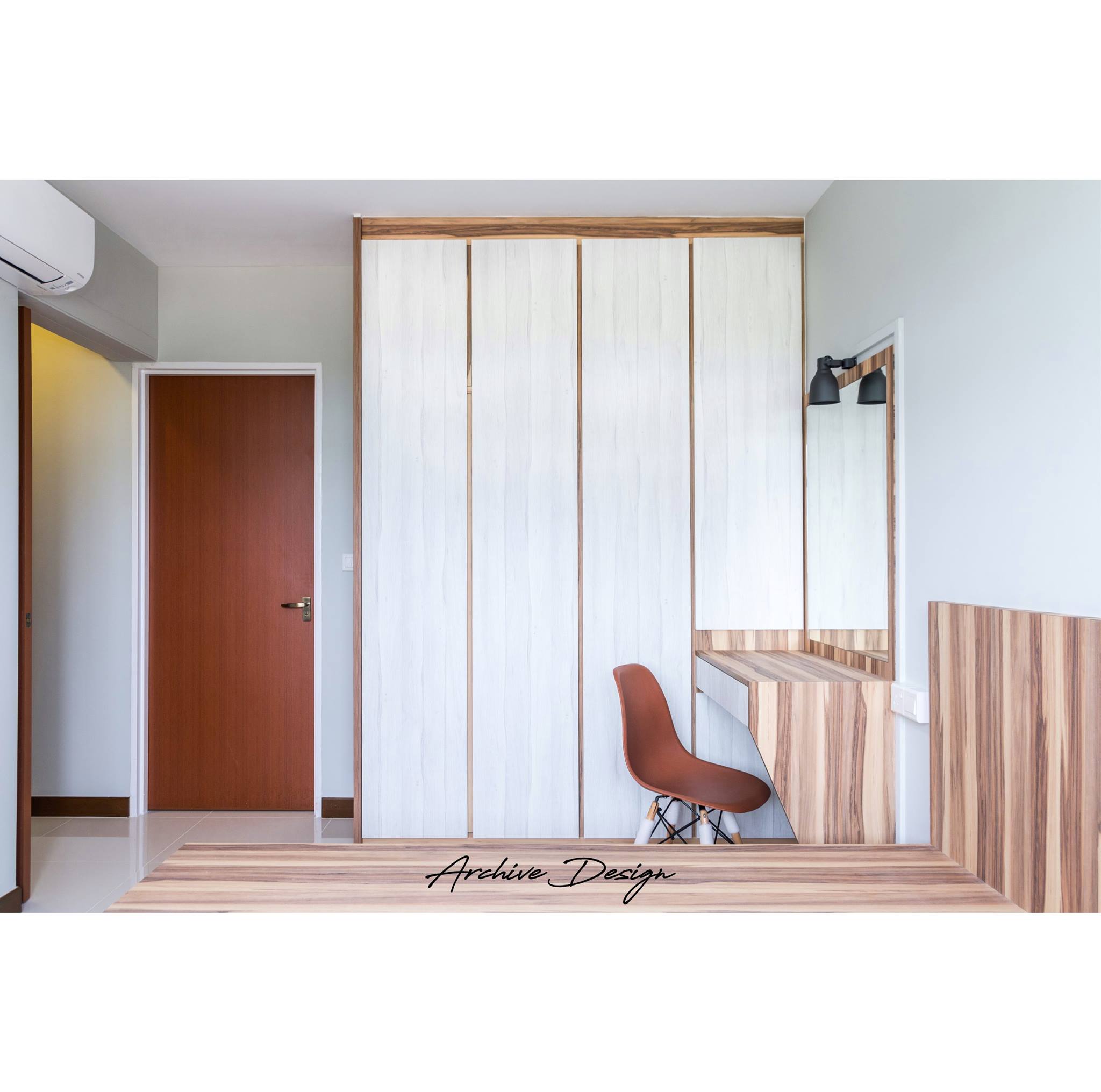 Rustic, Scandinavian Design - Bedroom - HDB 4 Room - Design by Archive Interior Design Pte Ltd