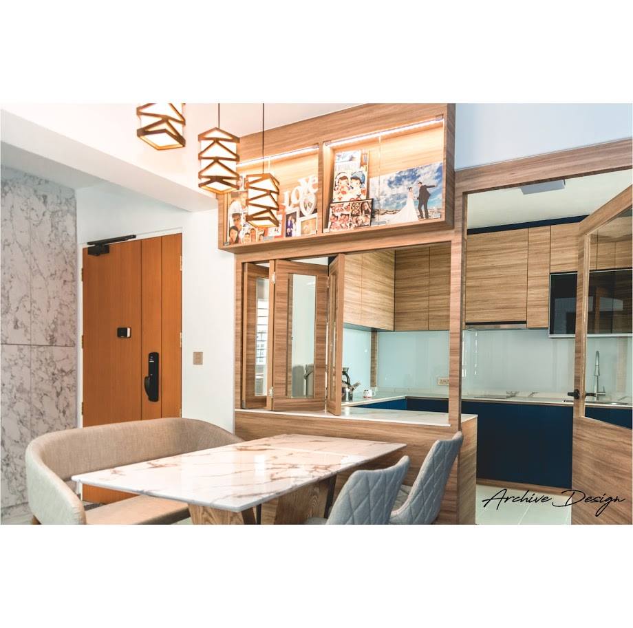 Eclectic, Modern Design - Dining Room - HDB 4 Room - Design by Archive Interior Design Pte Ltd