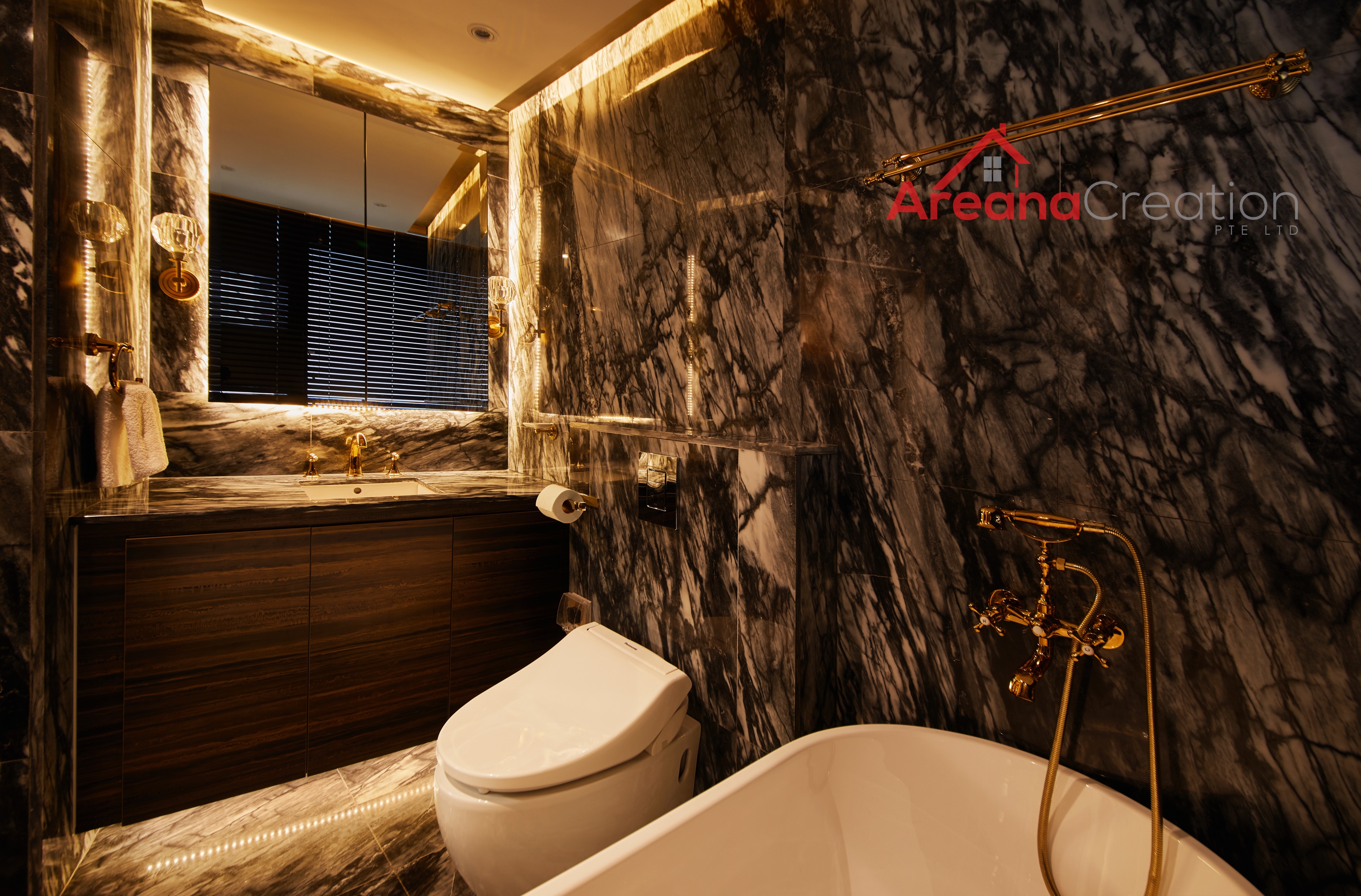 Classical, Modern, Vintage Design - Bathroom - Condominium - Design by Areana Creation Pte Ltd