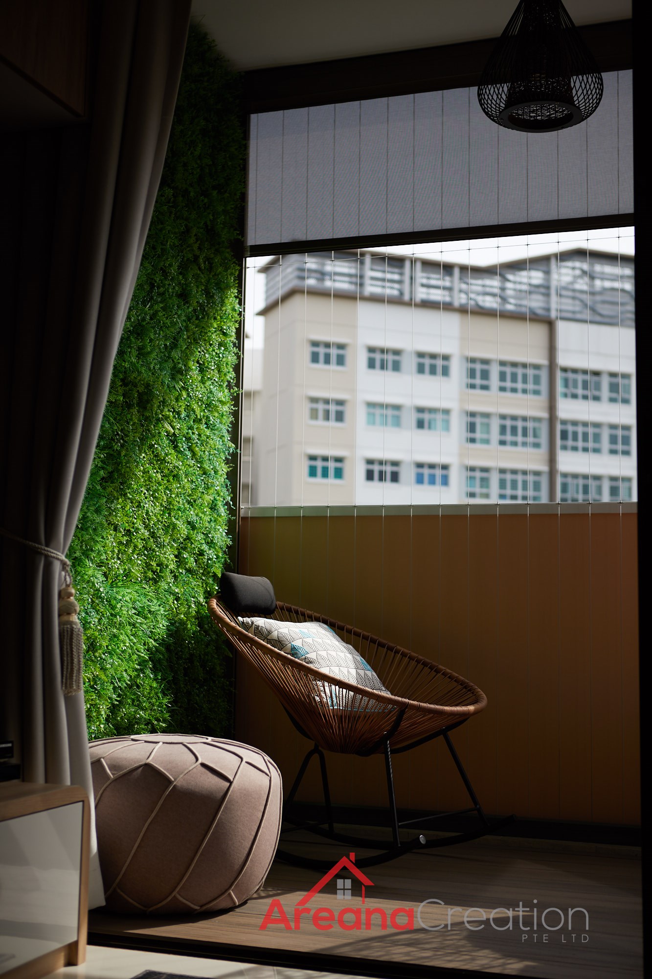 Contemporary Design - Balcony - Condominium - Design by Areana Creation Pte Ltd