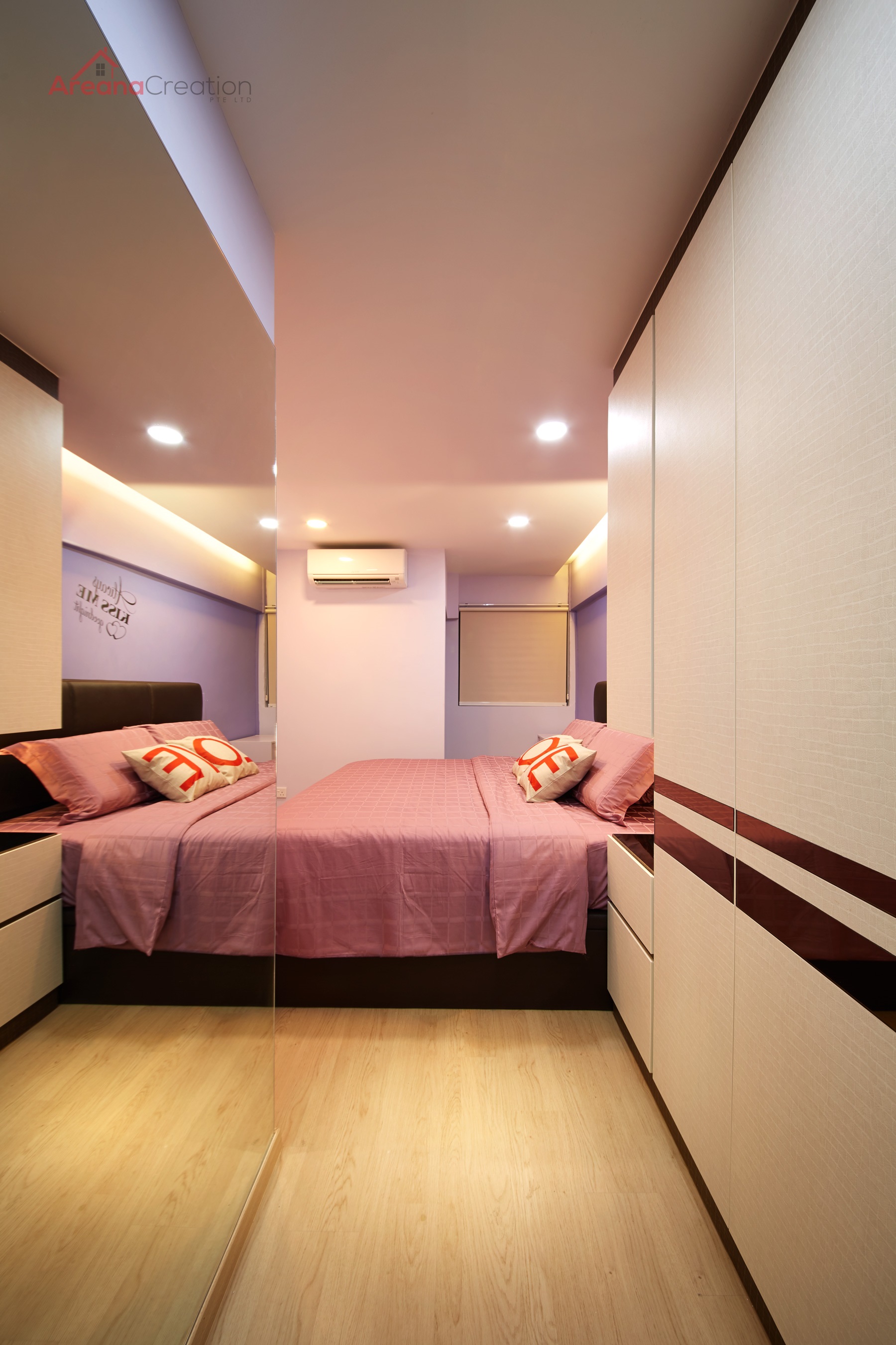 Industrial Design - Bedroom - HDB 3 Room - Design by Areana Creation Pte Ltd