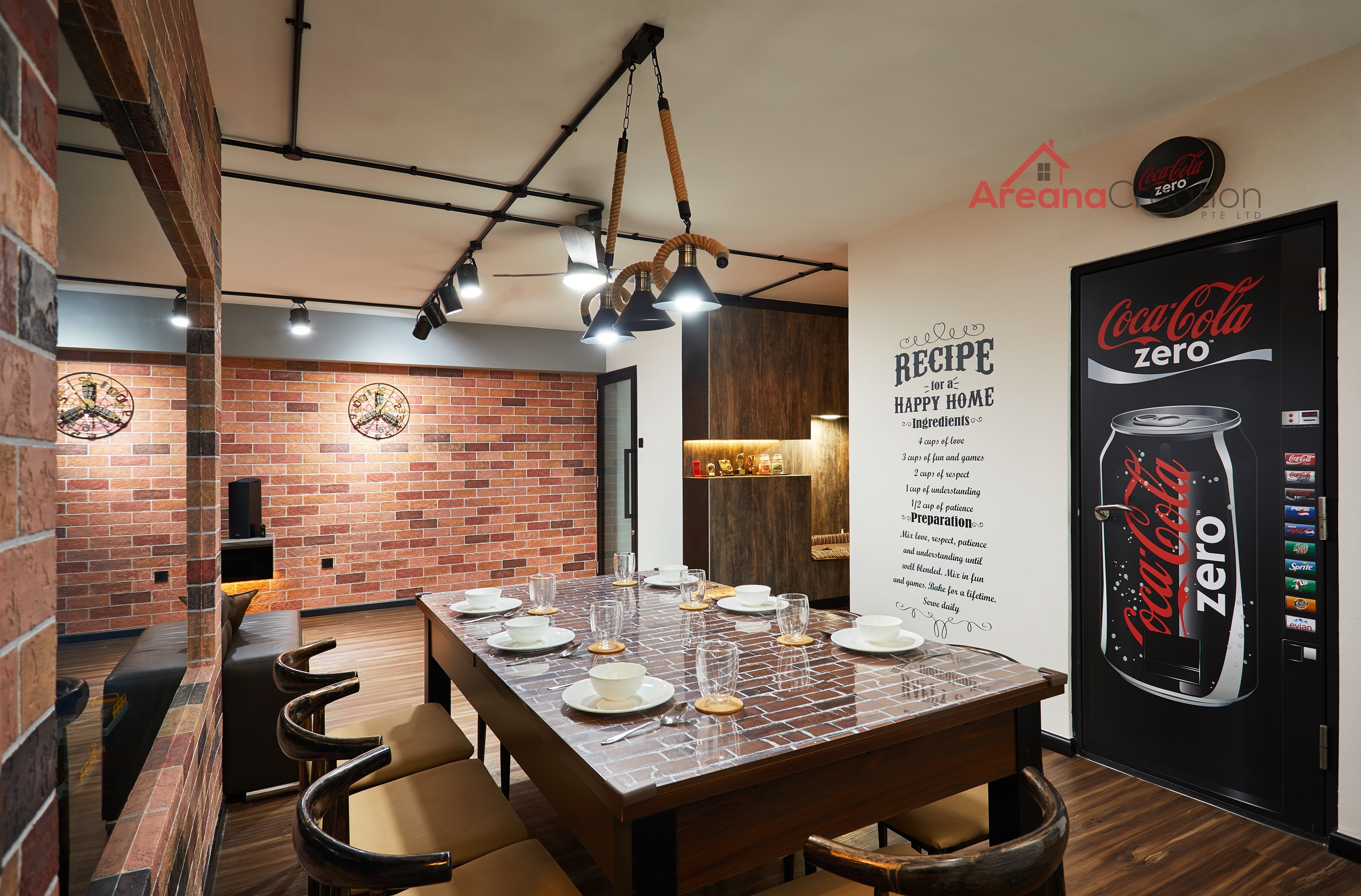 Contemporary, Modern Design - Dining Room - HDB 4 Room - Design by Areana Creation Pte Ltd