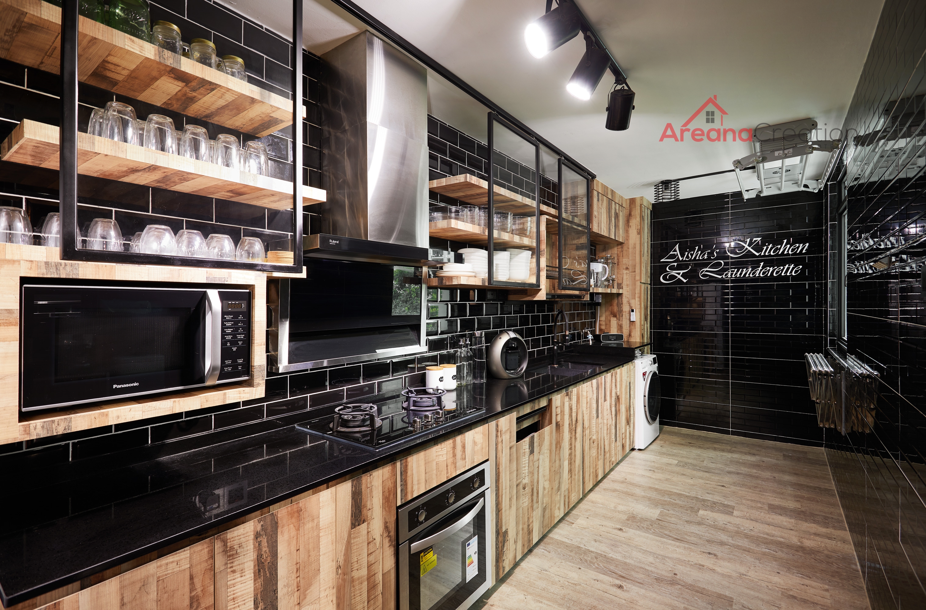 Contemporary, Modern Design - Kitchen - HDB 4 Room - Design by Areana Creation Pte Ltd