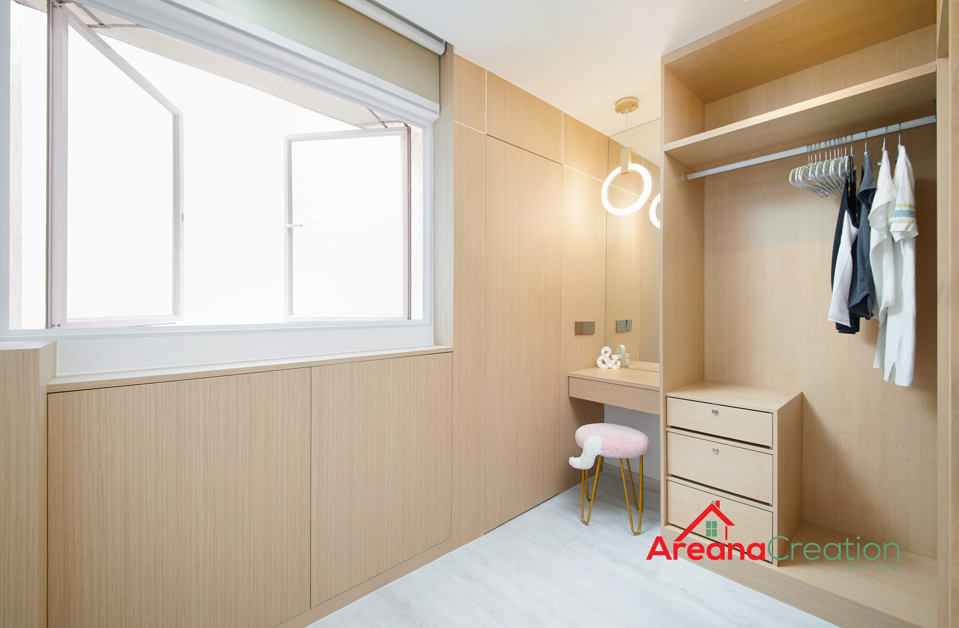 Modern, Scandinavian Design - Bedroom - HDB 4 Room - Design by Areana Creation Pte Ltd