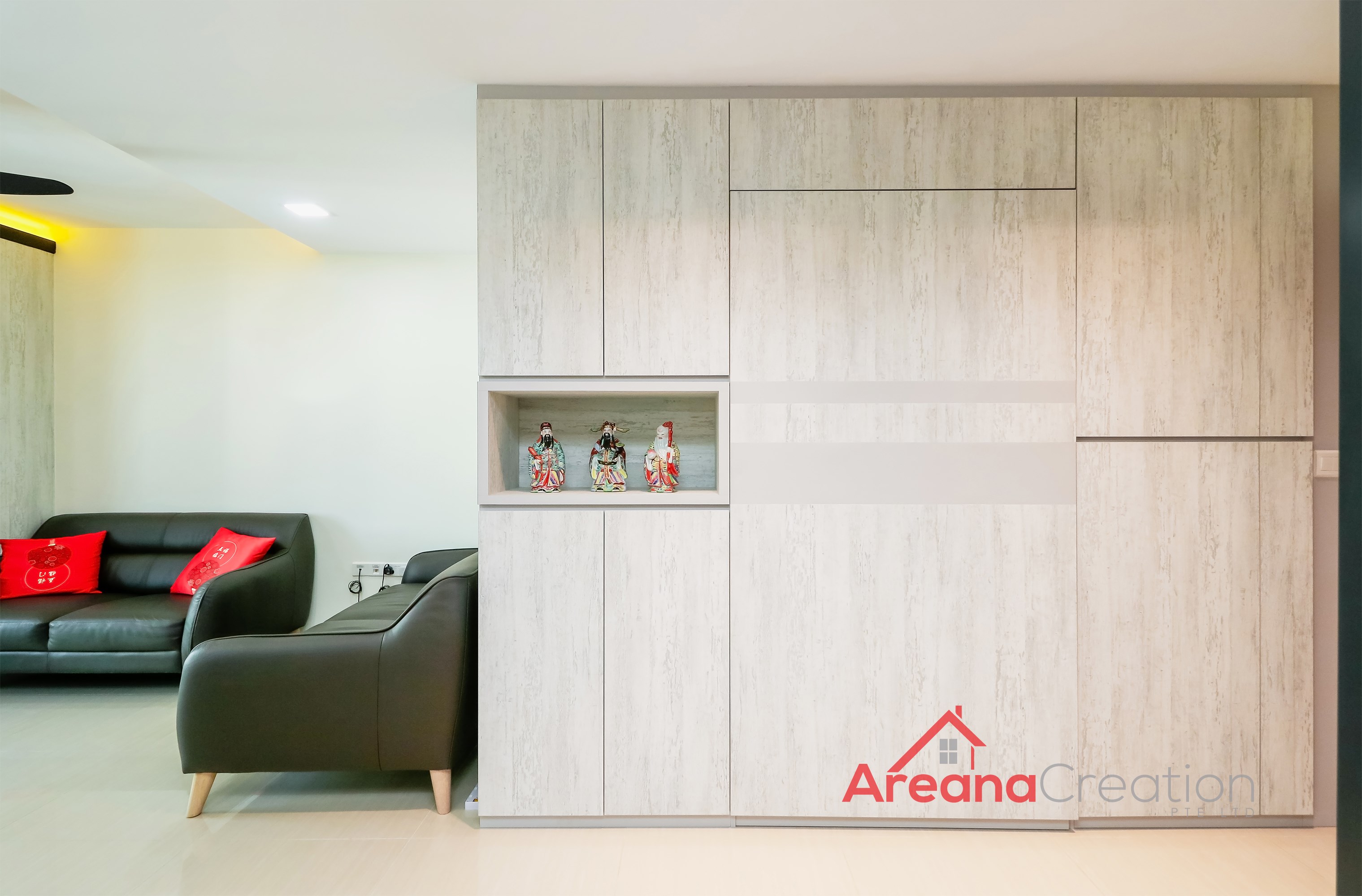 Contemporary Design - Living Room - HDB 4 Room - Design by Areana Creation Pte Ltd