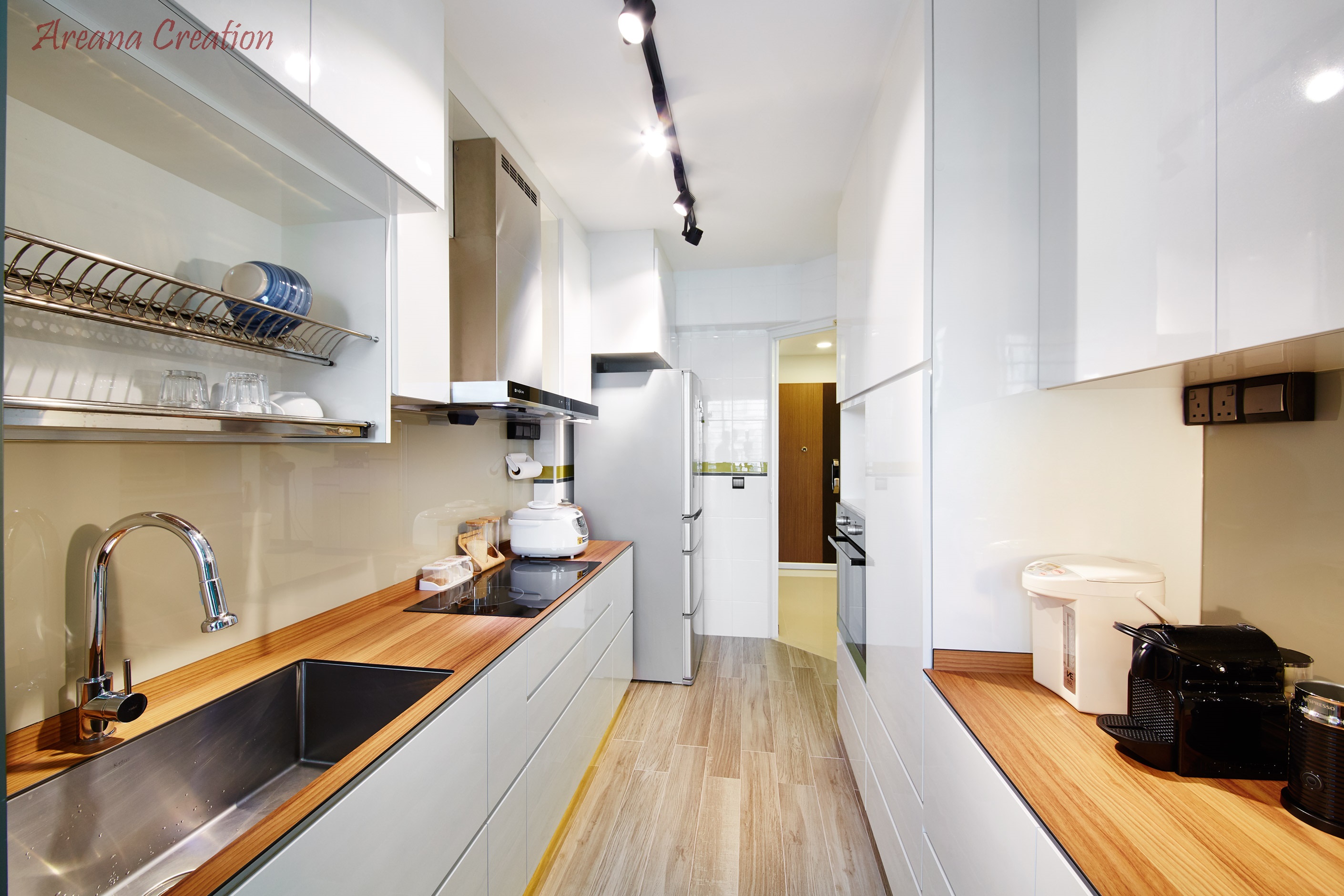 Contemporary, Minimalist, Modern Design - Kitchen - HDB 4 Room - Design by Areana Creation Pte Ltd