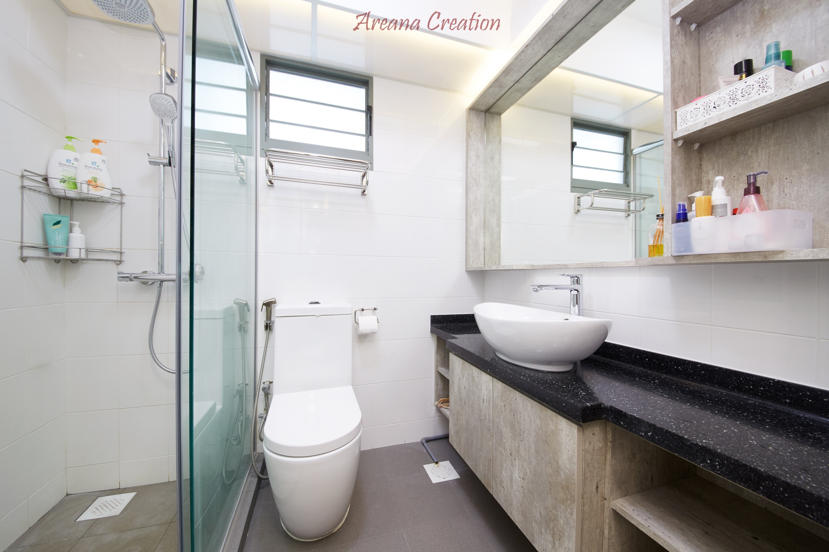 Contemporary, Minimalist, Modern Design - Bathroom - HDB 4 Room - Design by Areana Creation Pte Ltd