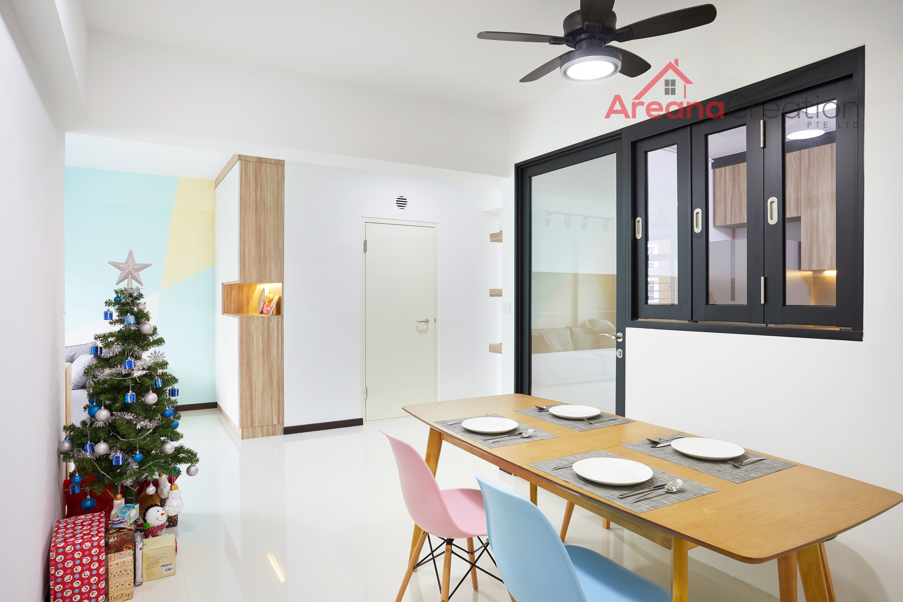 Modern, Scandinavian Design - Dining Room - HDB 4 Room - Design by Areana Creation Pte Ltd