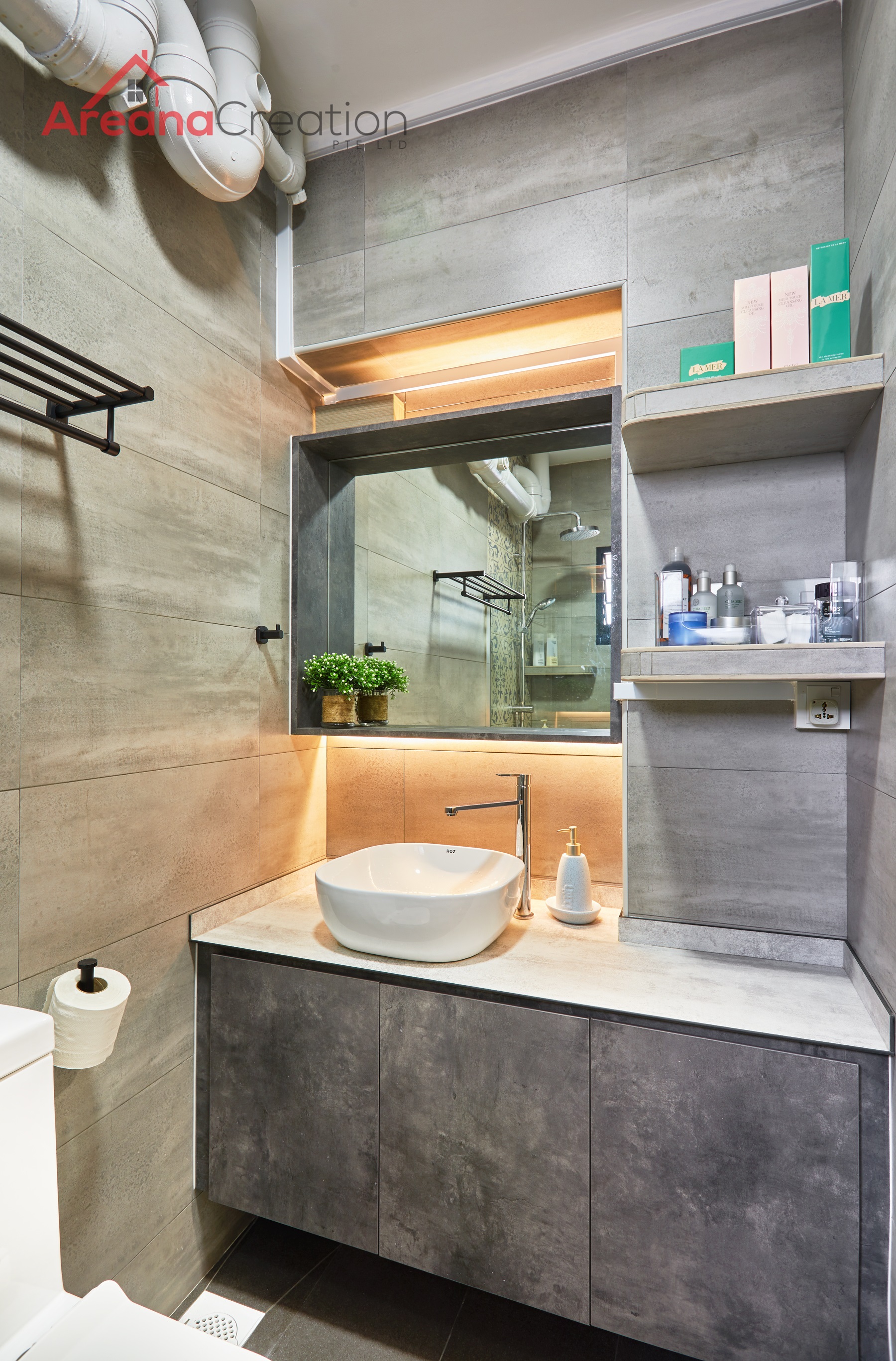 Contemporary, Scandinavian Design - Bathroom - HDB 4 Room - Design by Areana Creation Pte Ltd