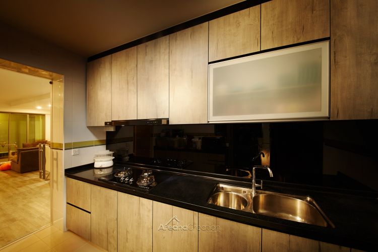 Contemporary, Modern Design - Kitchen - HDB 4 Room - Design by Areana Creation Pte Ltd