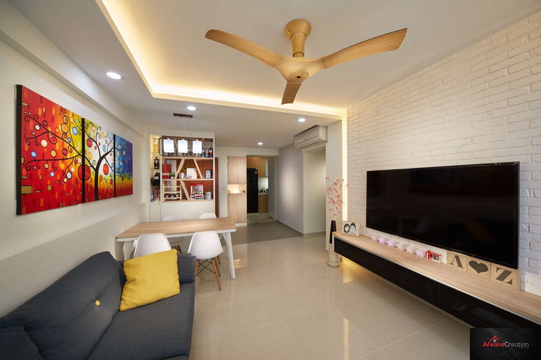 Minimalist, Modern, Scandinavian Design - Living Room - HDB 4 Room - Design by Areana Creation Pte Ltd