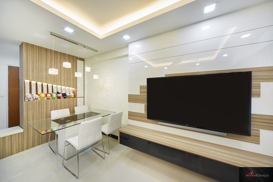 Contemporary, Minimalist, Modern Design - Living Room - HDB 4 Room - Design by Areana Creation Pte Ltd