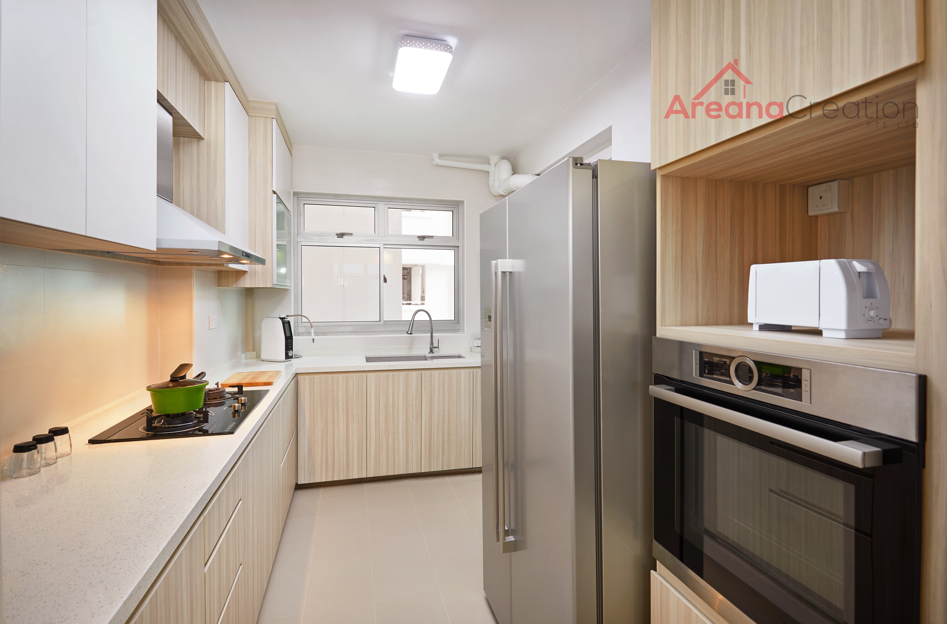 Contemporary Design - Kitchen - HDB 5 Room - Design by Areana Creation Pte Ltd