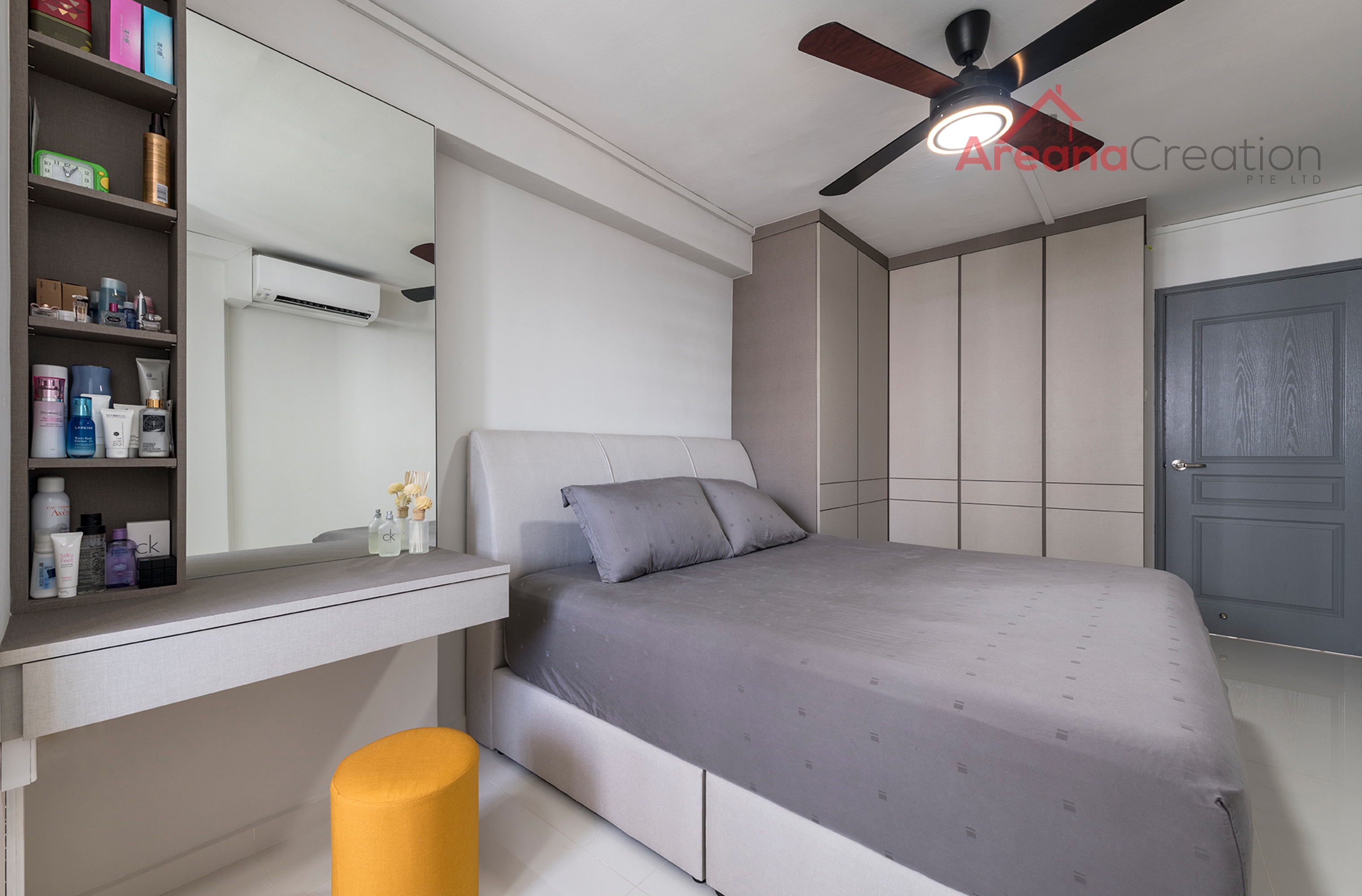 Contemporary Design - Bedroom - HDB 4 Room - Design by Areana Creation Pte Ltd