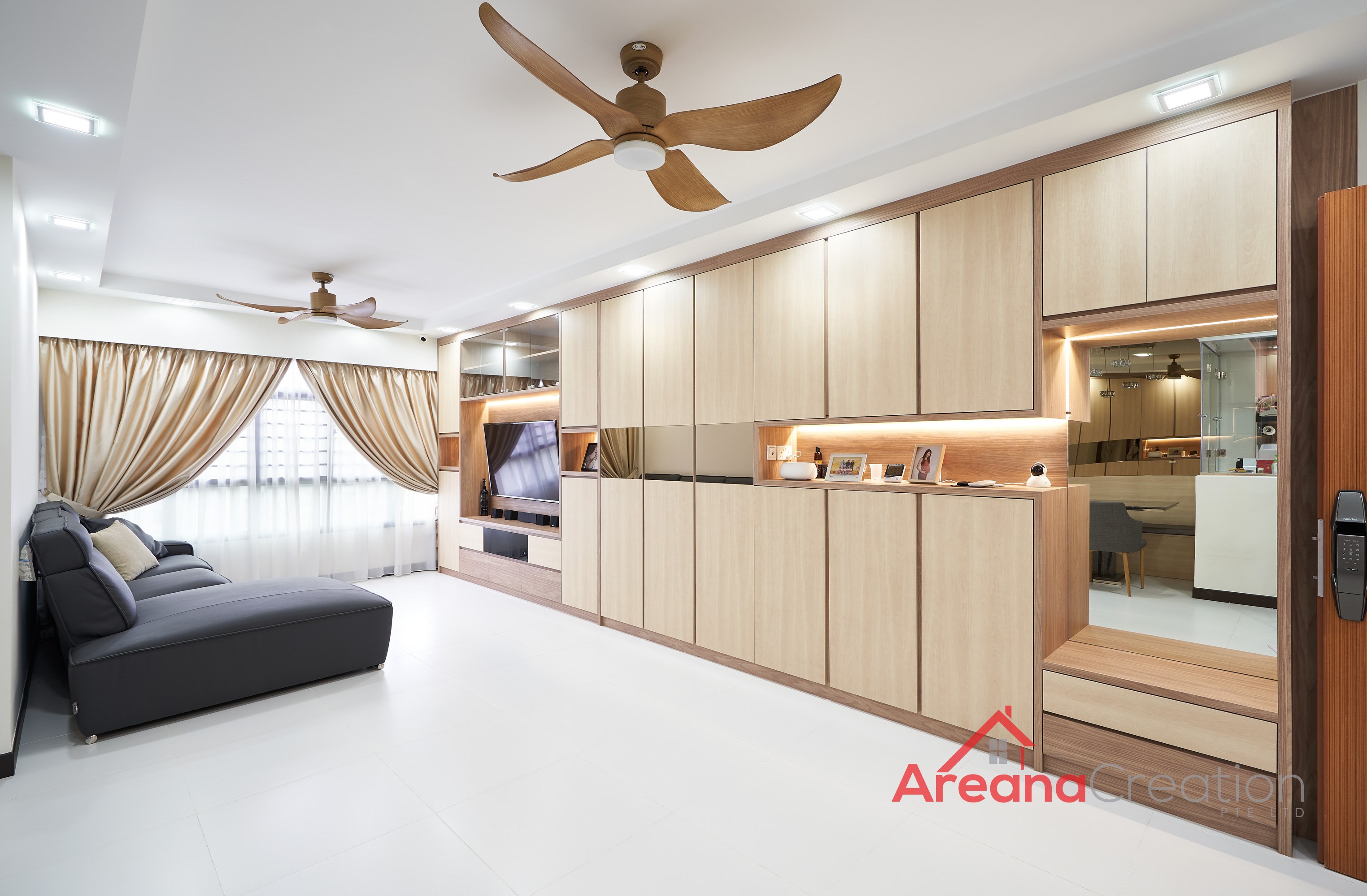 Modern Design - Living Room - HDB 5 Room - Design by Areana Creation Pte Ltd