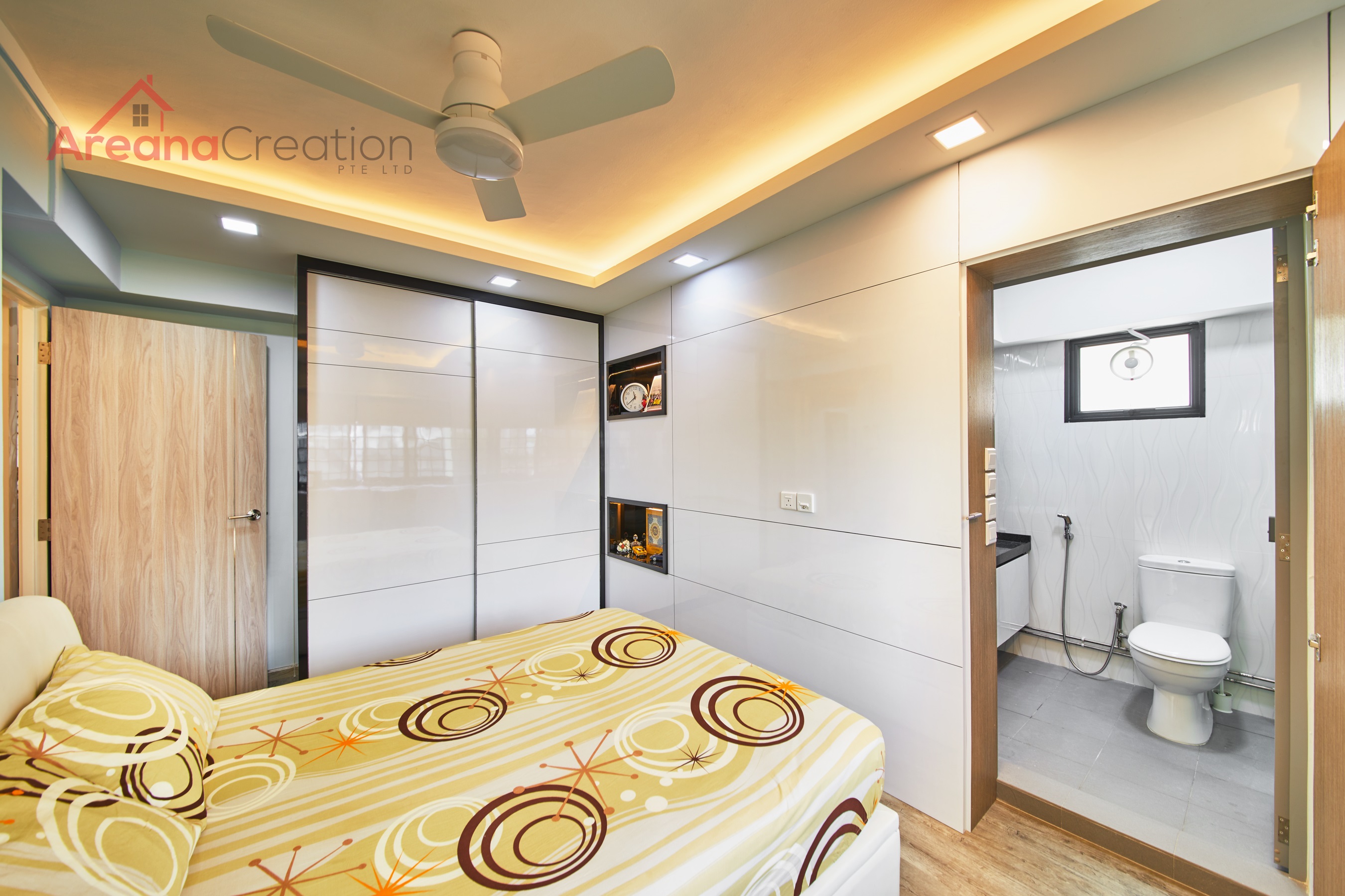 Contemporary, Modern Design - Bedroom - HDB 5 Room - Design by Areana Creation Pte Ltd
