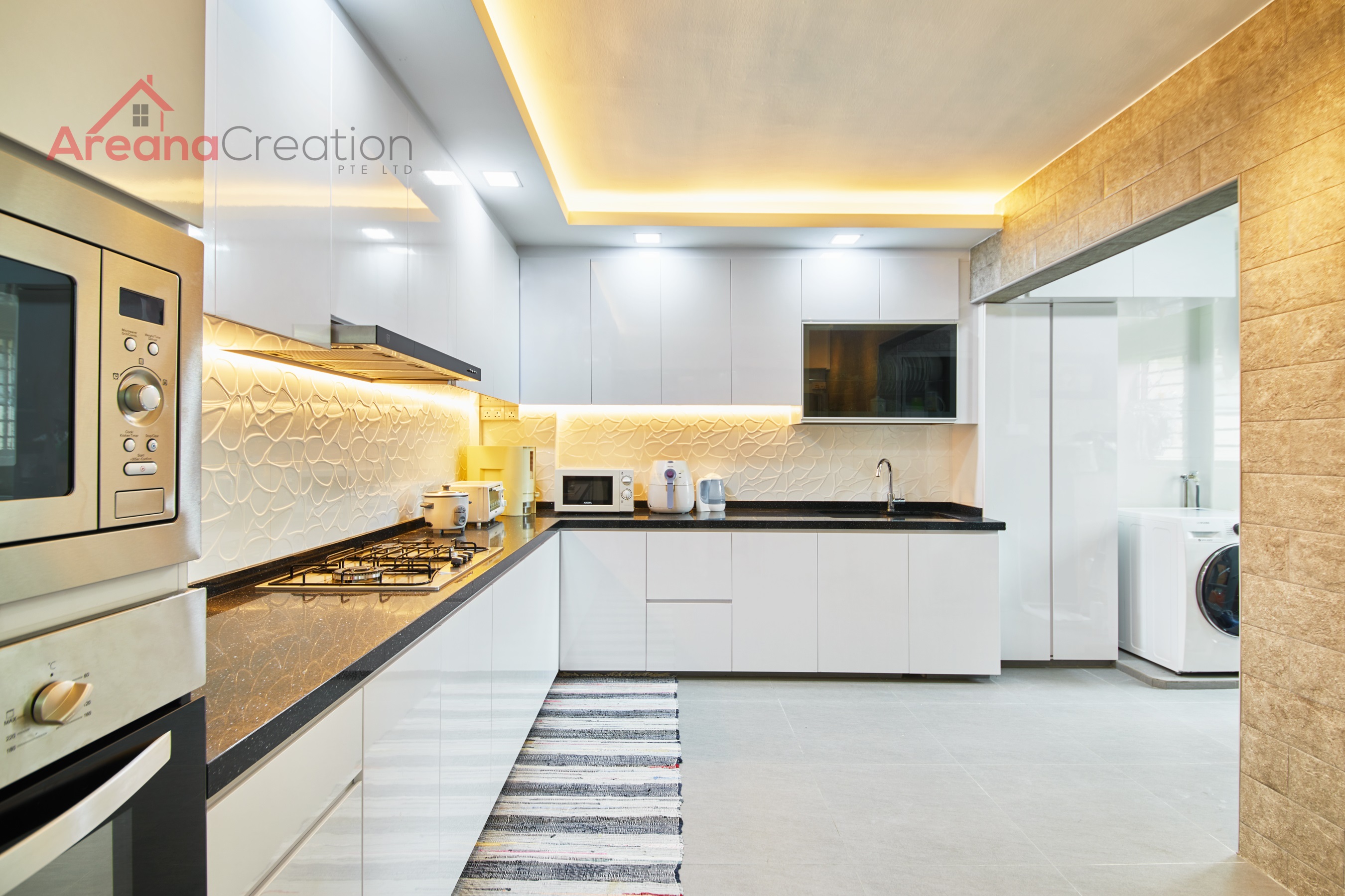 Contemporary, Modern Design - Kitchen - HDB 5 Room - Design by Areana Creation Pte Ltd
