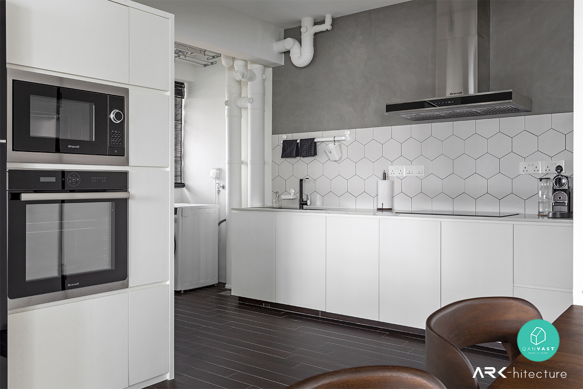 Contemporary, Industrial, Minimalist Design - Kitchen - HDB 4 Room - Design by ARK-hitecture Pte Ltd