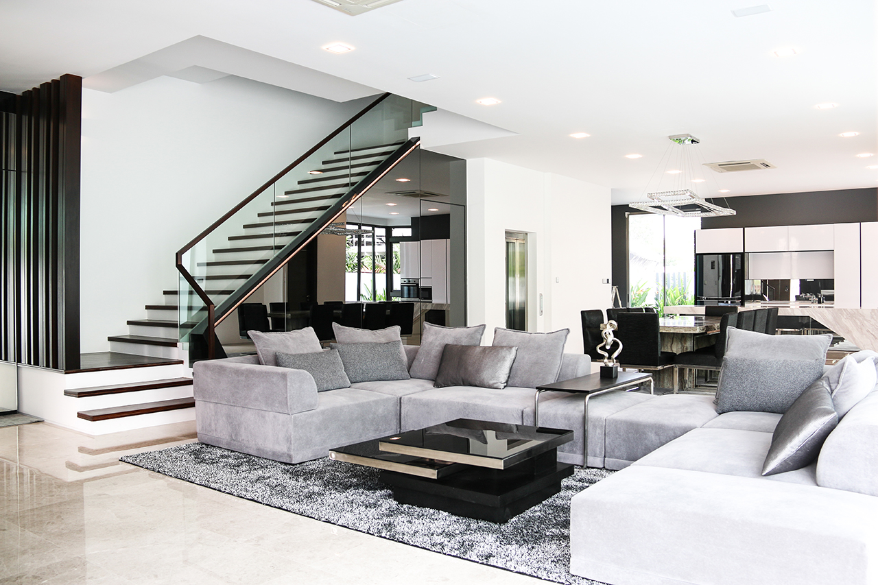 Contemporary, Minimalist, Modern Design - Living Room - Landed House - Design by ARK-hitecture Pte Ltd