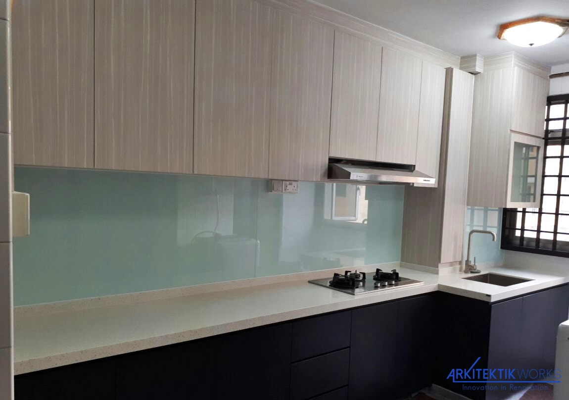 Minimalist, Modern Design - Kitchen - HDB 5 Room - Design by Arkitektik Works Pte Ltd