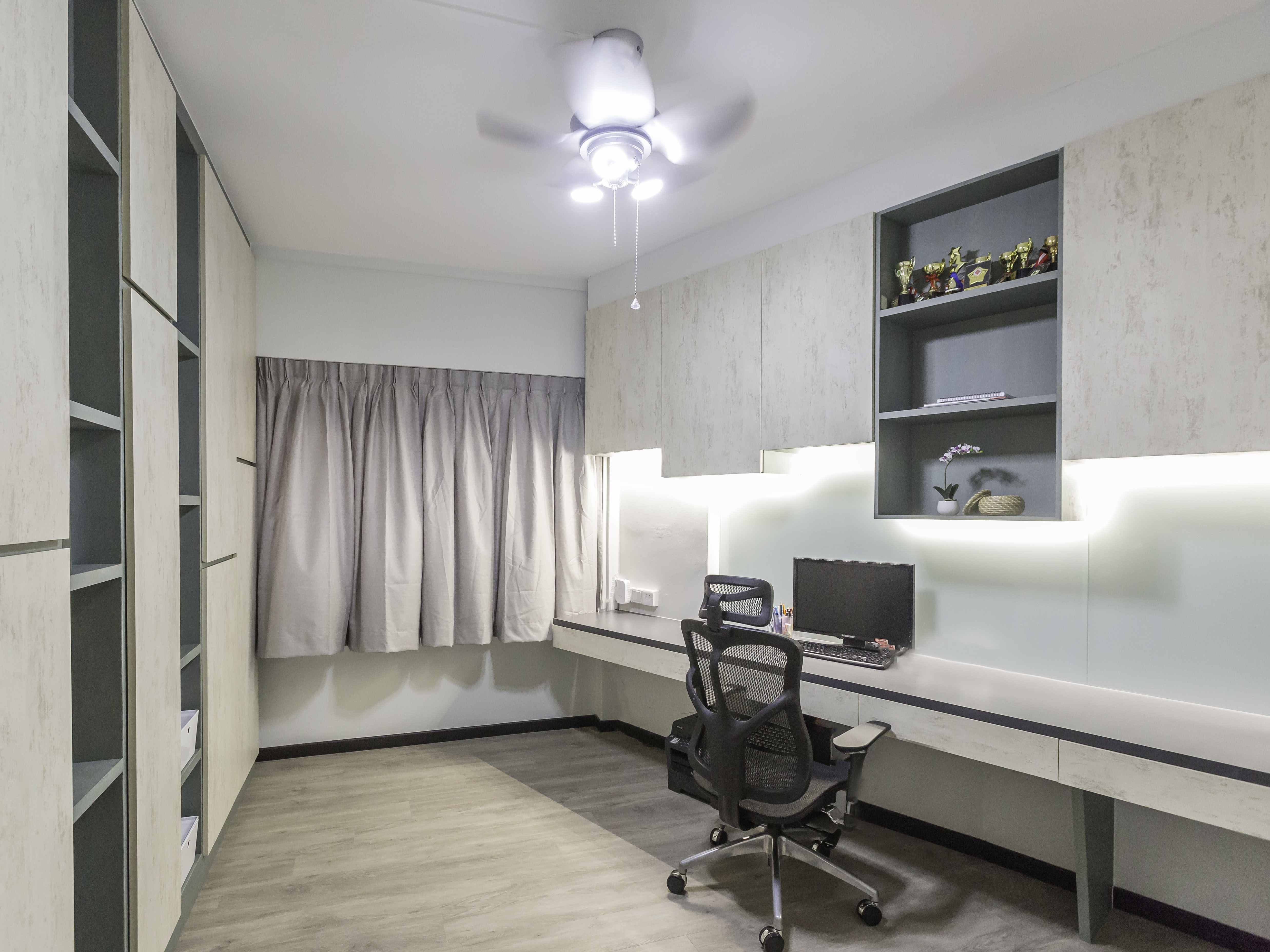 Modern, Resort Design - Study Room - HDB 4 Room - Design by Artis Interior Pte Ltd
