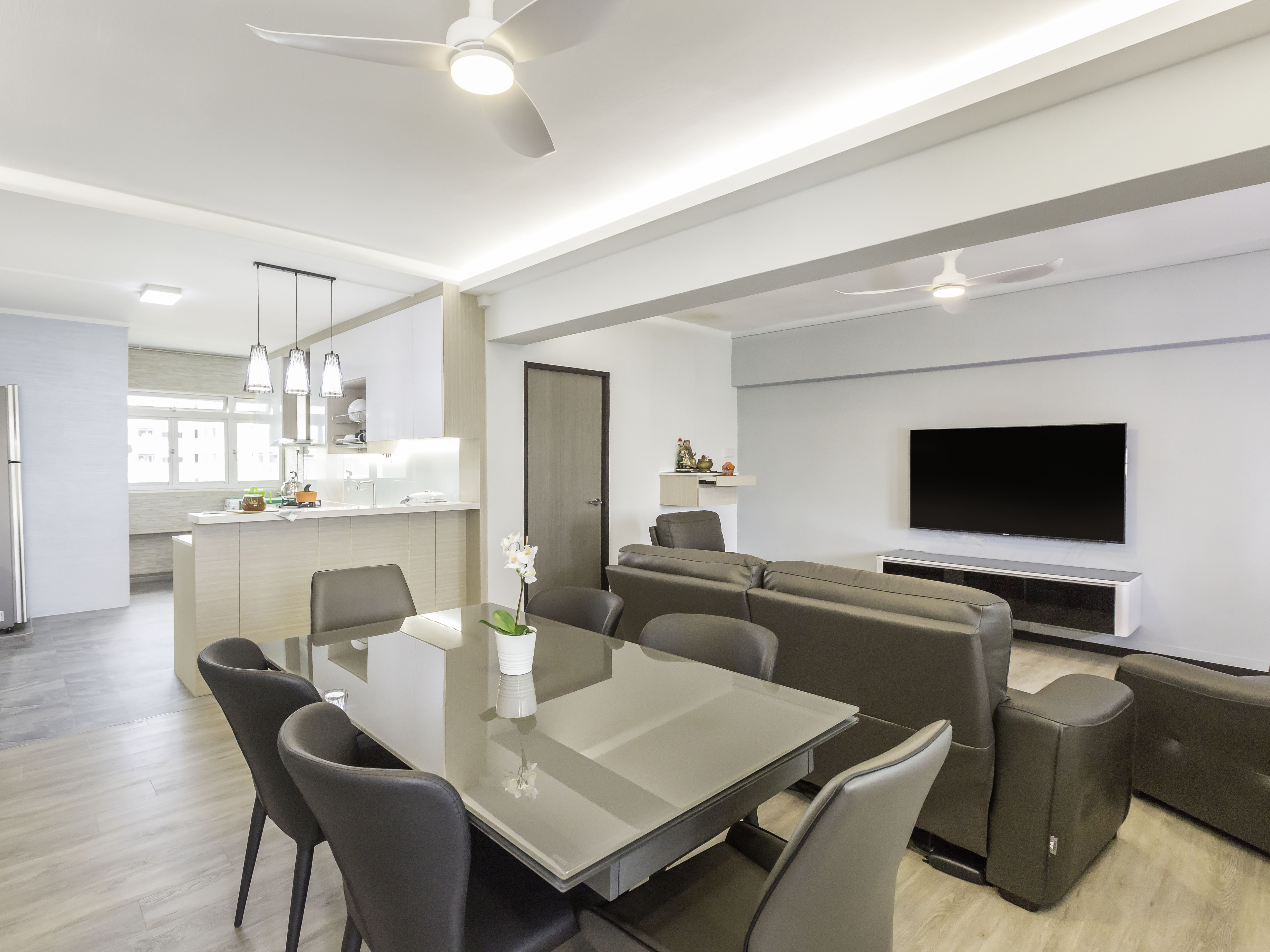 Modern, Resort Design - Dining Room - HDB 4 Room - Design by Artis Interior Pte Ltd