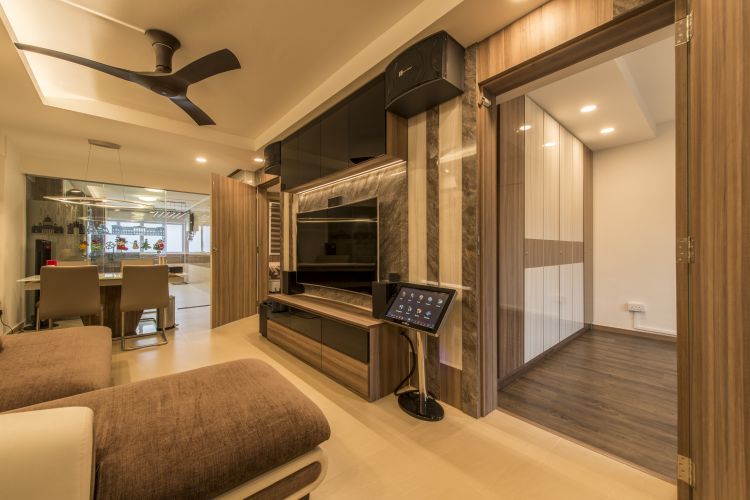 Contemporary, Modern Design - Living Room - HDB 3 Room - Design by Artis Interior Pte Ltd