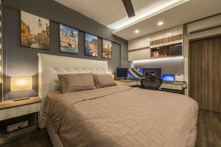 Contemporary, Modern Design - Bedroom - HDB 3 Room - Design by Artis Interior Pte Ltd